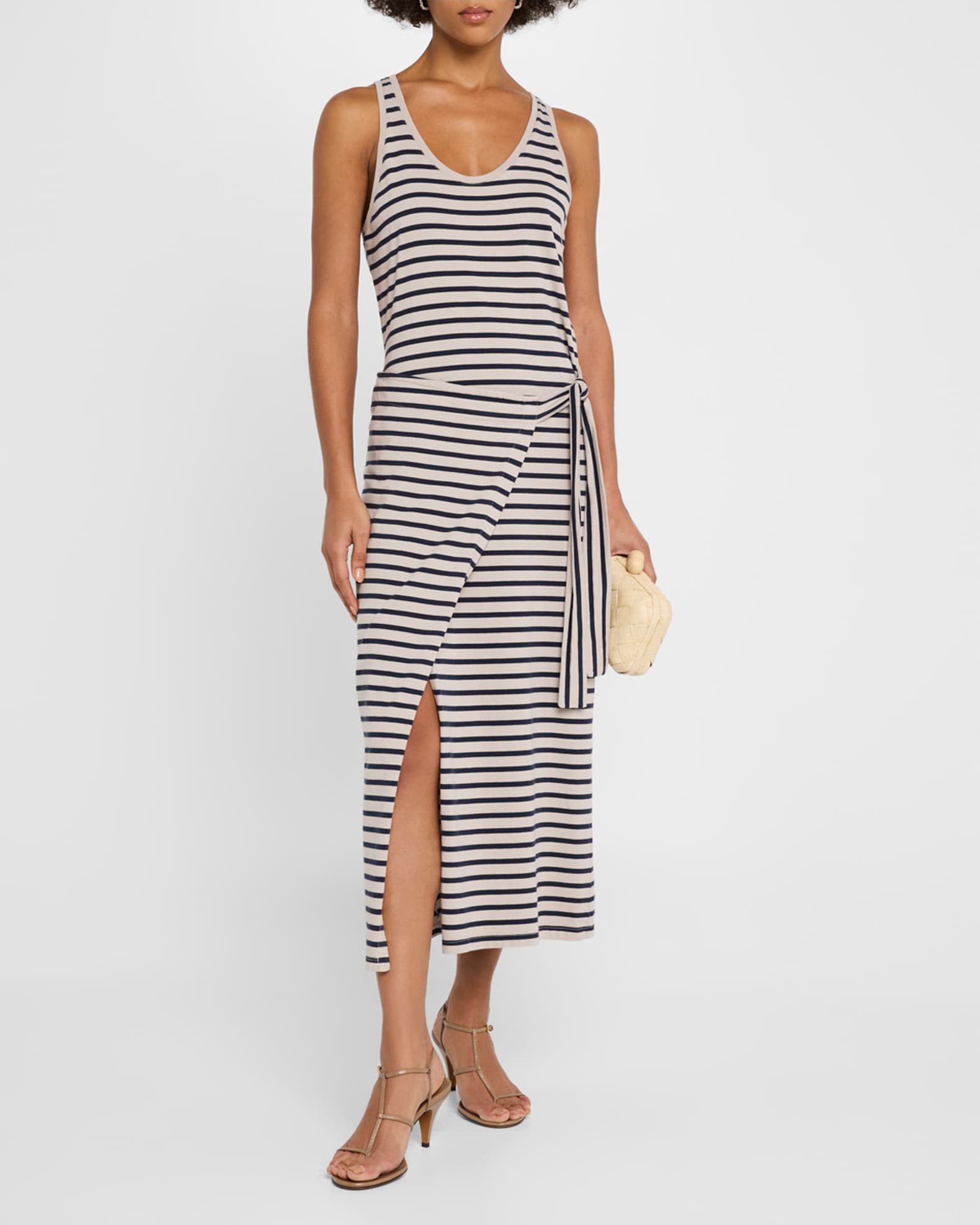 Etretat Striped Organic Cotton Midi Dress 1