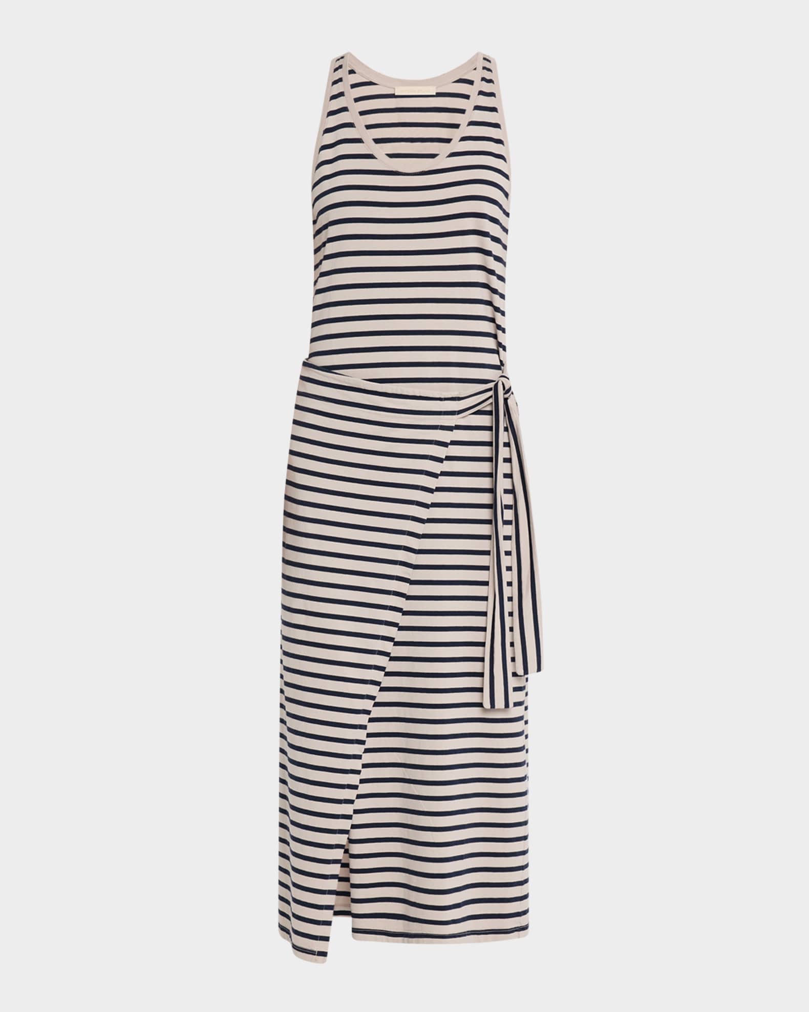 Etretat Striped Organic Cotton Midi Dress 0