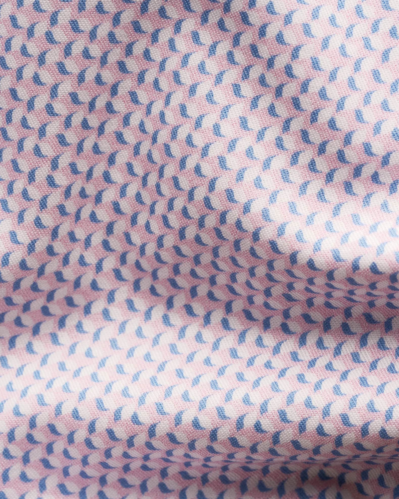 Men's Signature Twill Geometric Contemporary Fit Dress Shirt 1