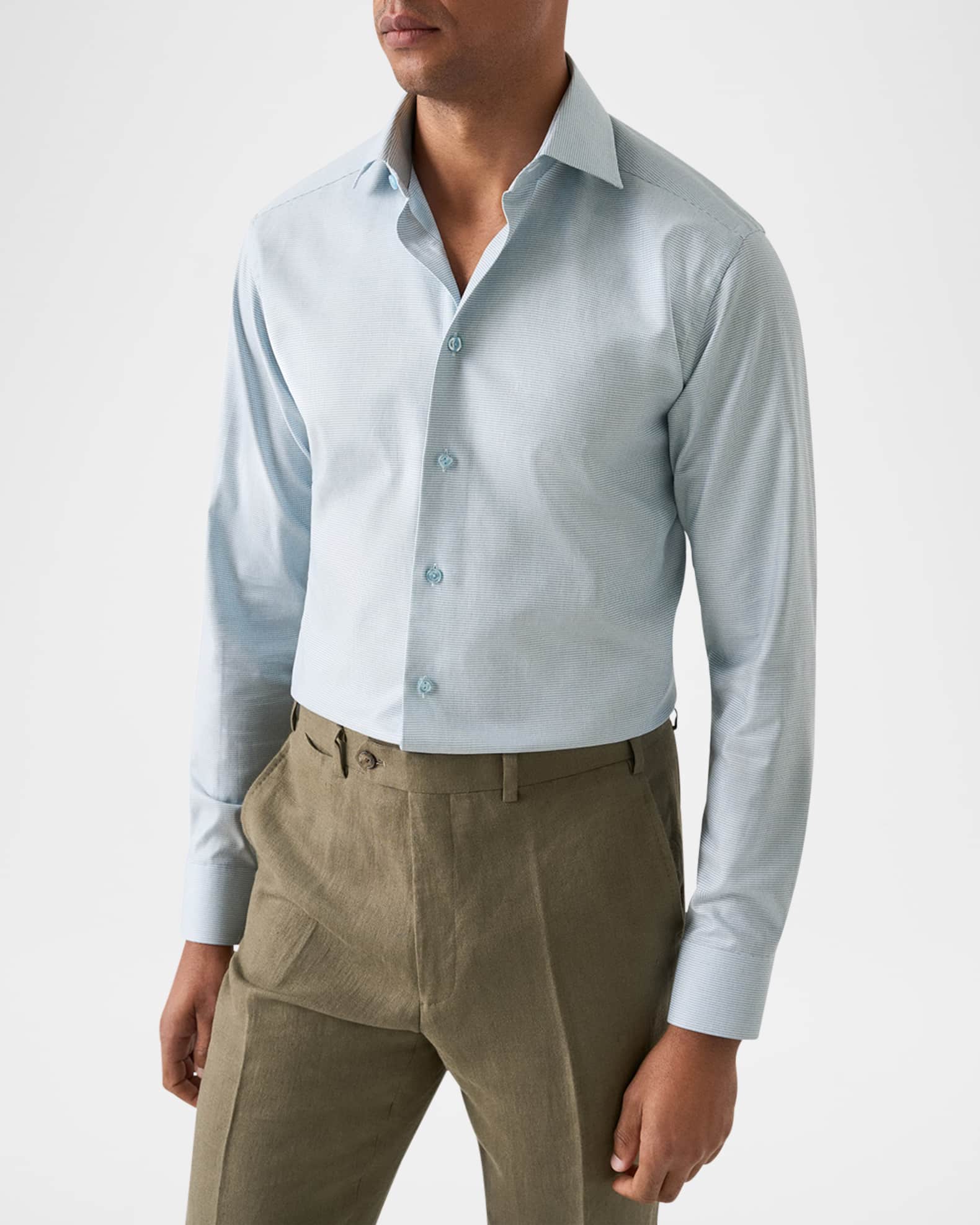 Men's Signature Dobby Slim Fit Dress Shirt