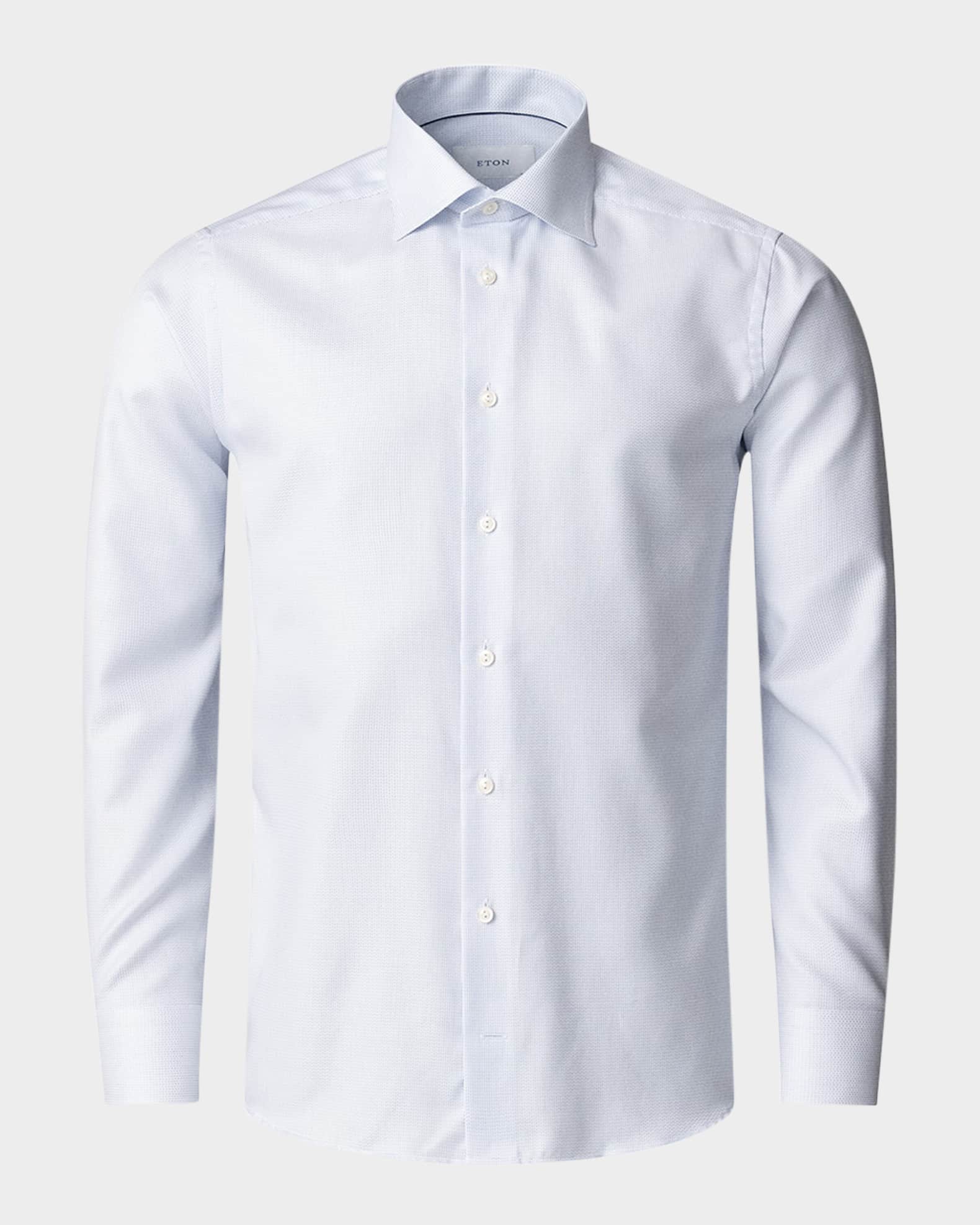Men's Signature Herringbone Dobby Contemporary-Fit Dress Shirt 0