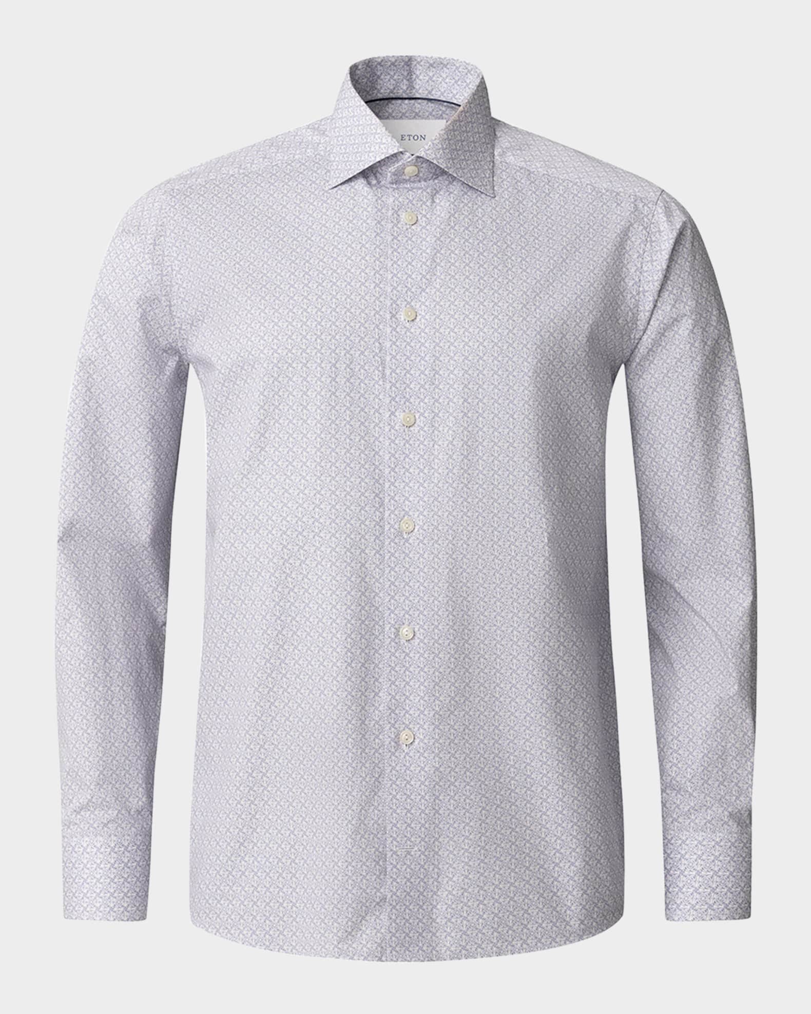 Men's Signature Twill Mosaic-Print Slim Fit Dress Shirt