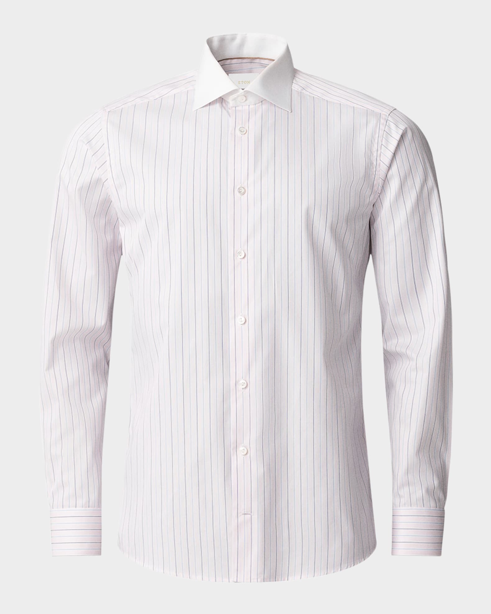 Men's Elevated Pique Stripe Contemporary-Fit Dress Shirt 0
