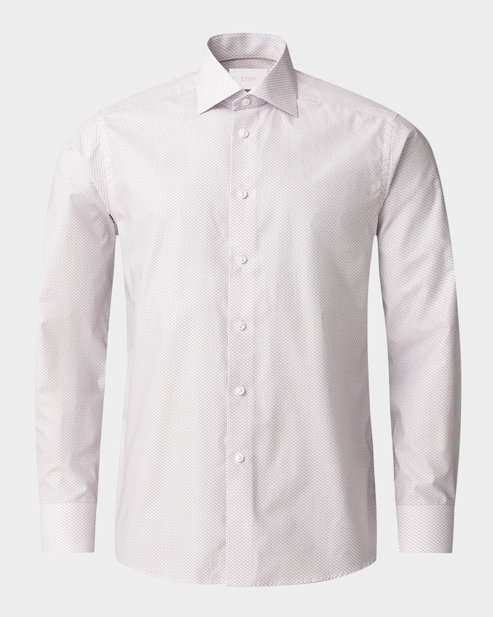 Men's Elevated Twill Olive-Print Slim Fit Dress Shirt 0