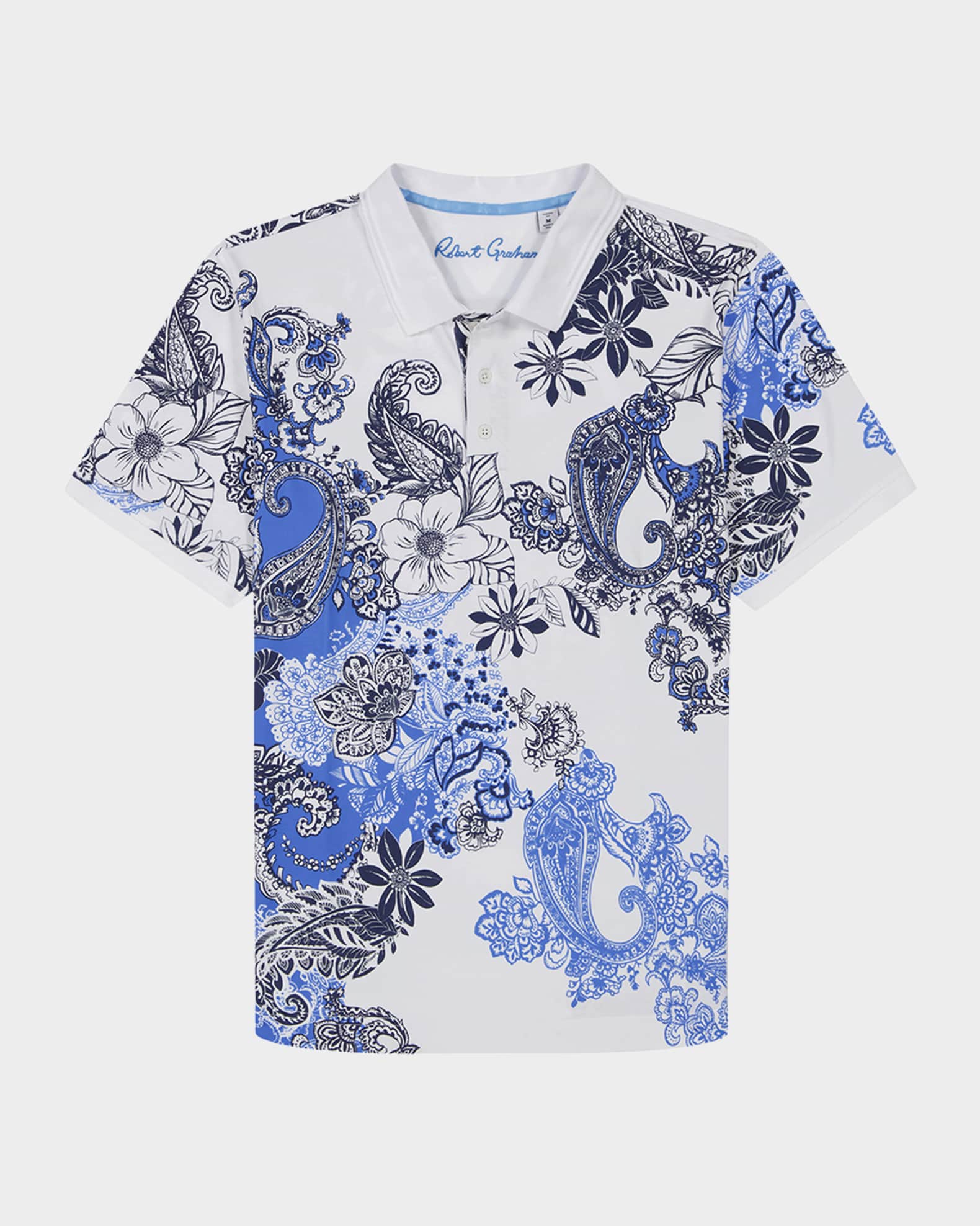 Men's Orzell Floral Knit Polo Shirt