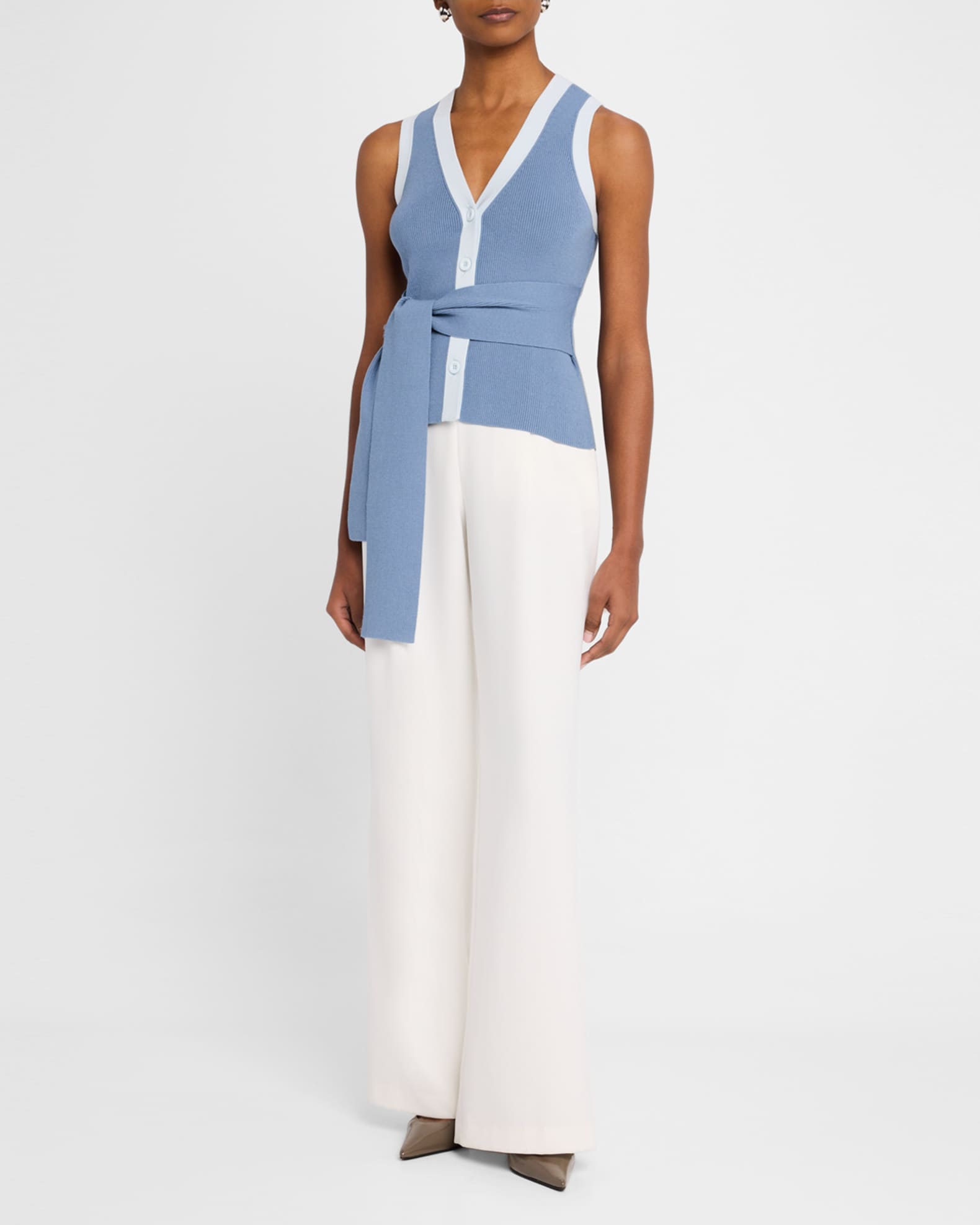 Collins Sleeveless Button-Front Top 1