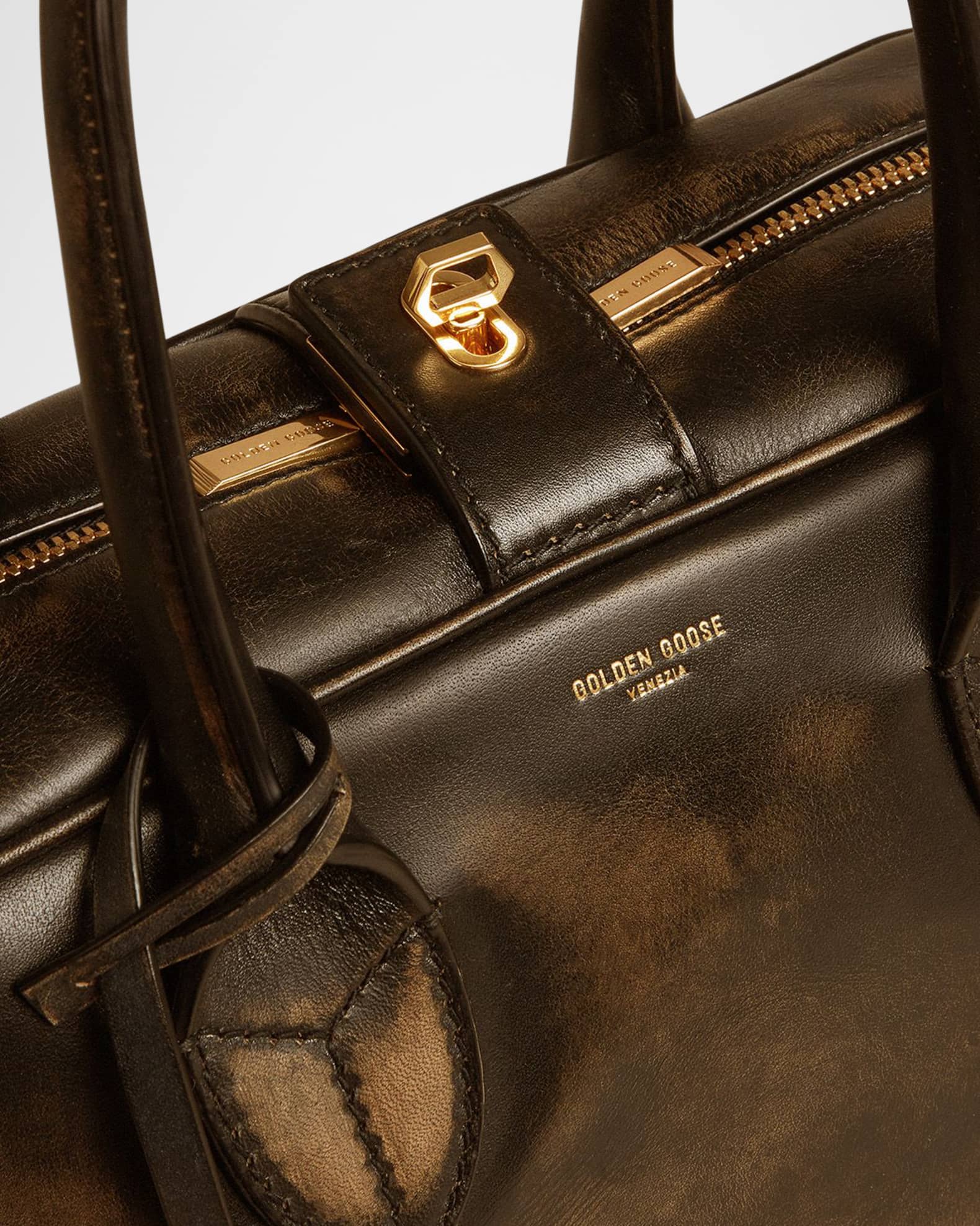 Golden Goose Vita Distressed Leather Top-Handle Bag | Neiman