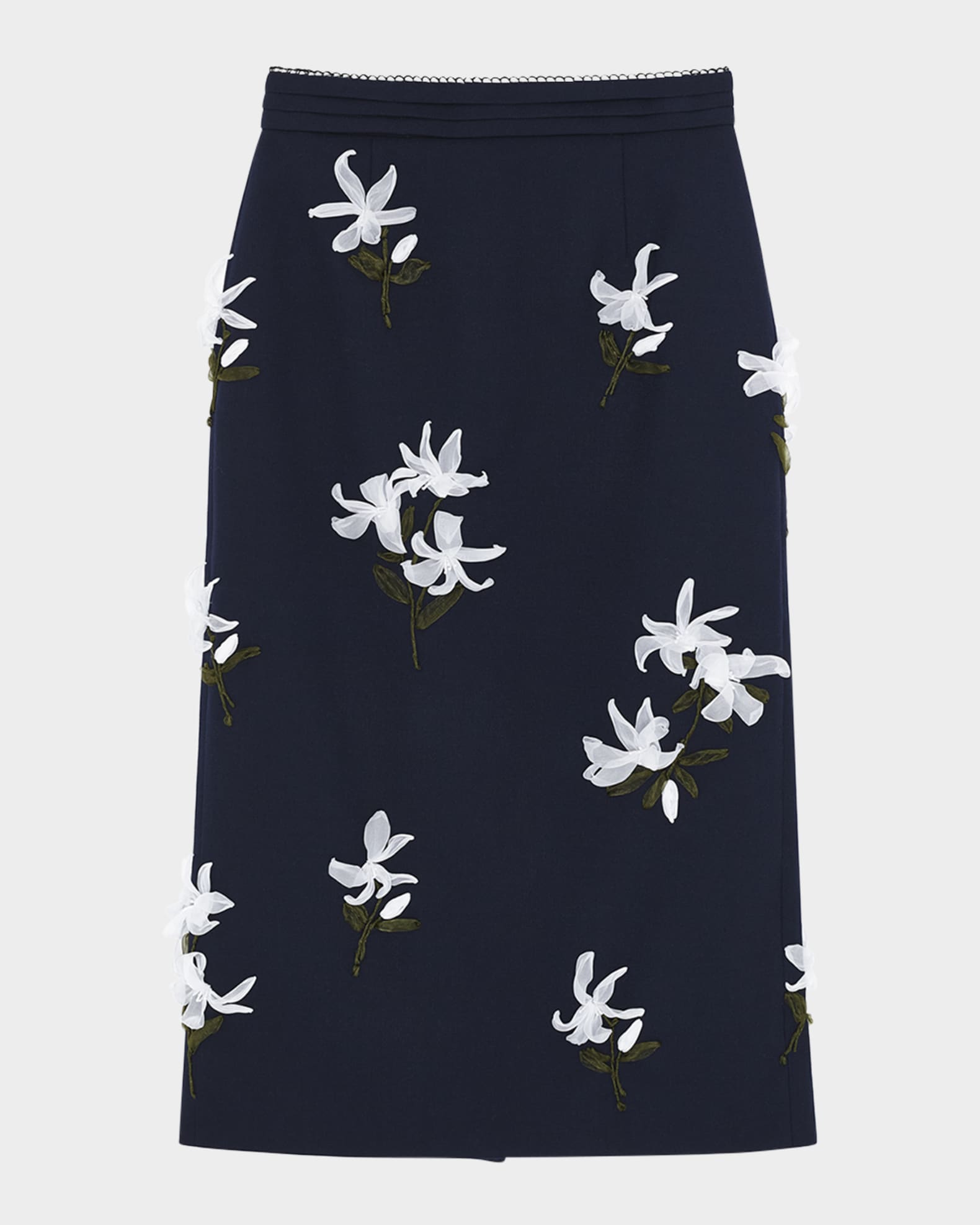 Embroidered Midi Skirt
