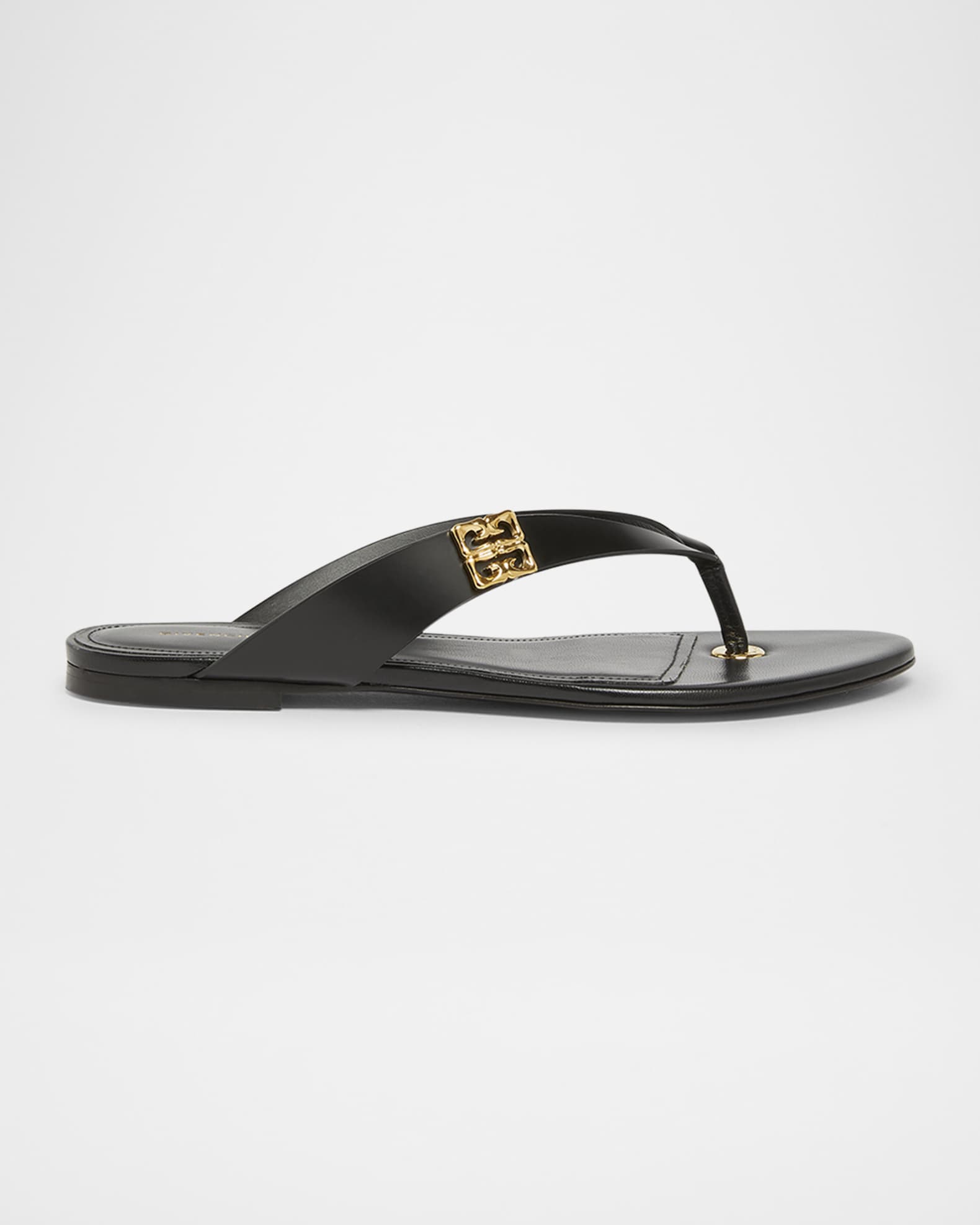 4G Liquid Leather Thong Sandals 0