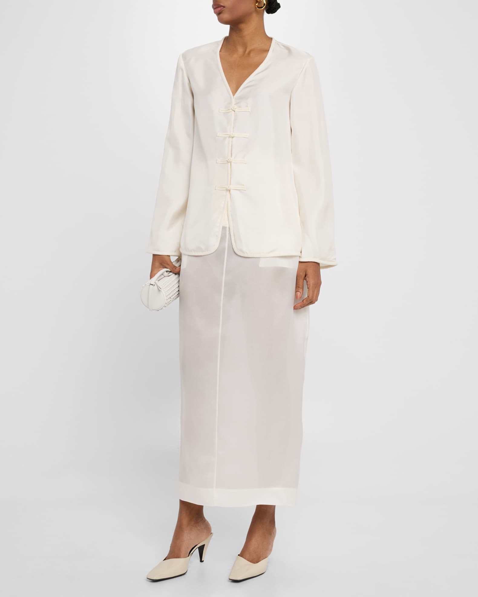 Silk Mandarin Closure Top  1