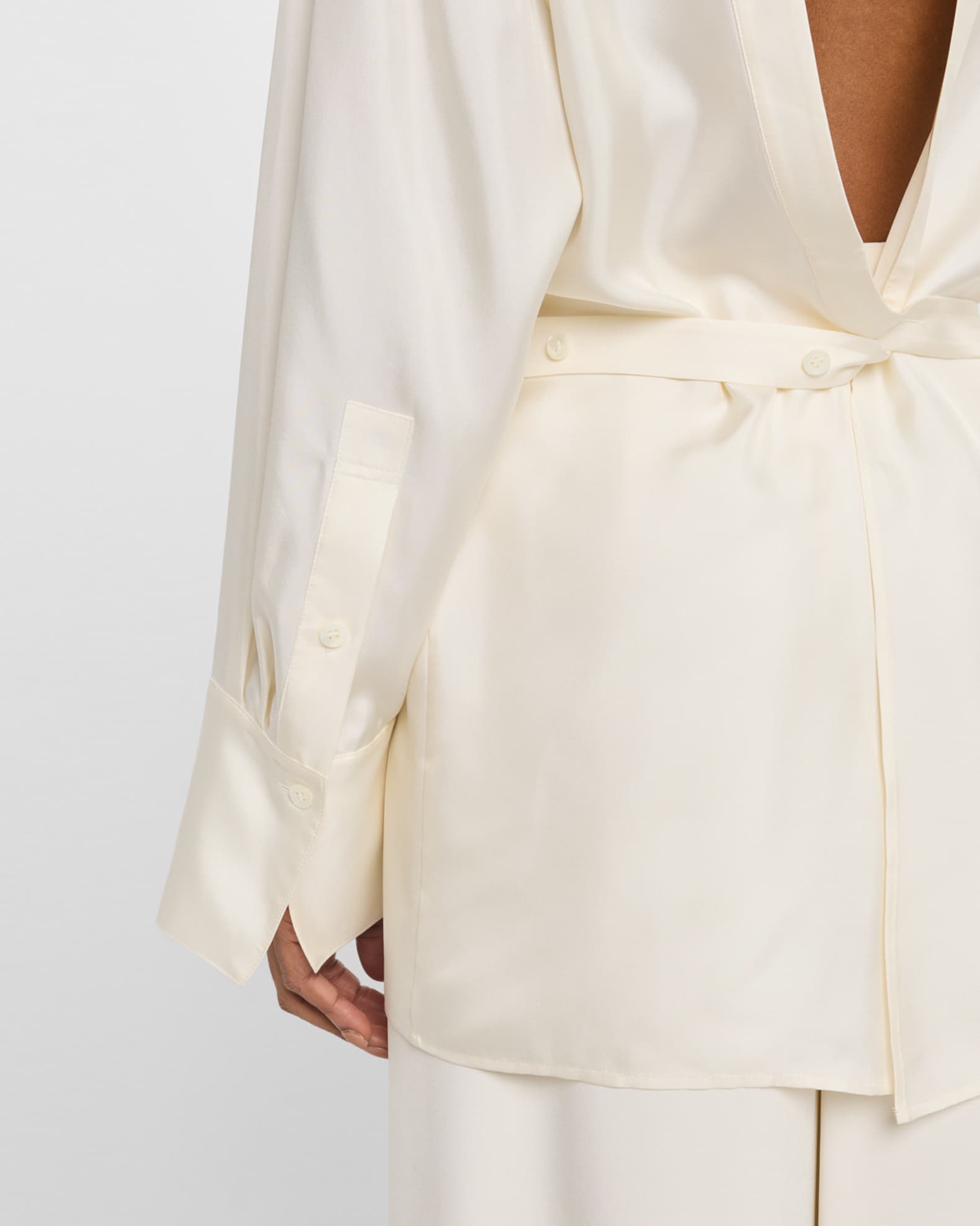 Rohe Deconstructed Silk Shirt | Neiman Marcus