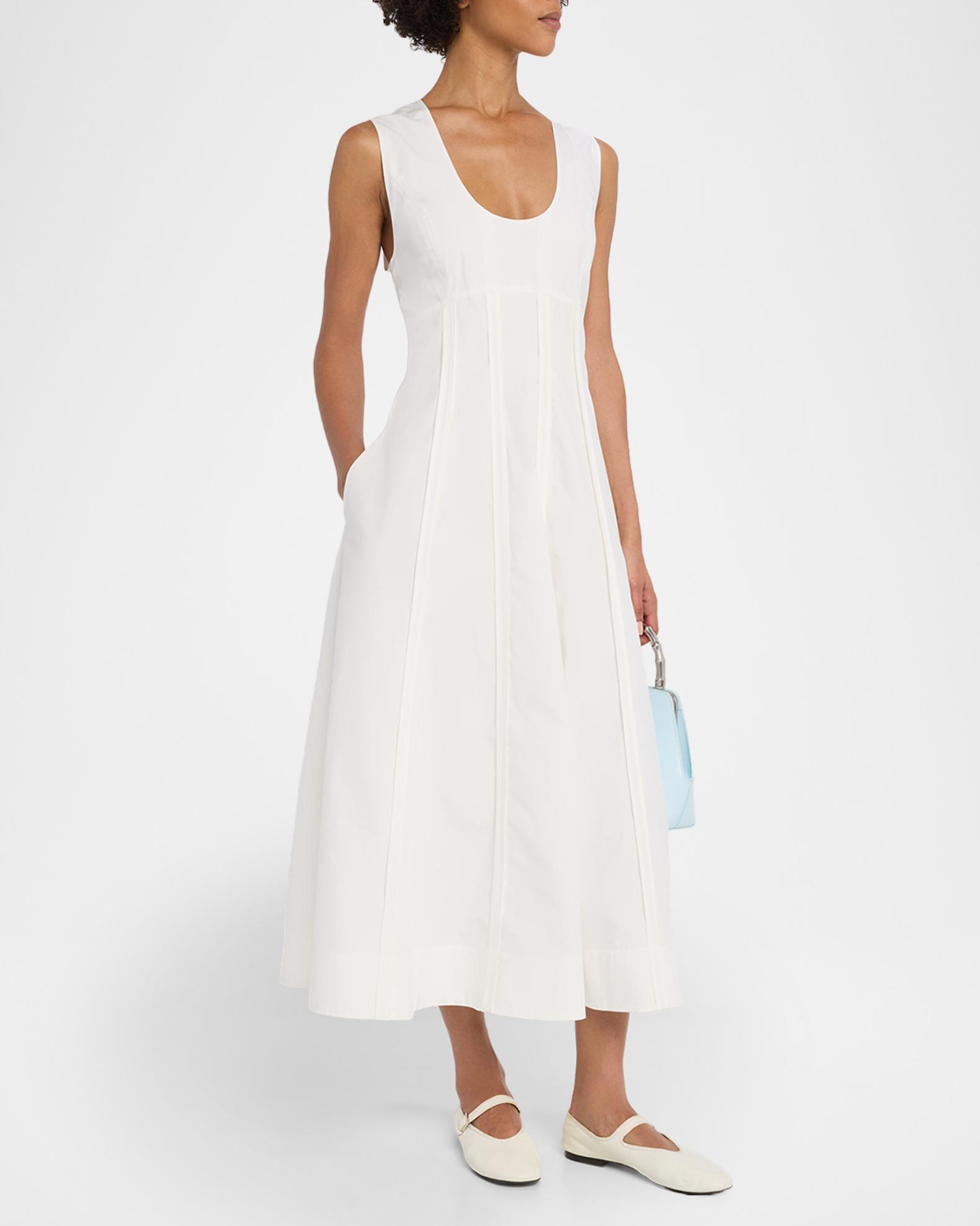 Les Coyotes De Paris Sculptural Poplin Midi Dress | Neiman Marcus