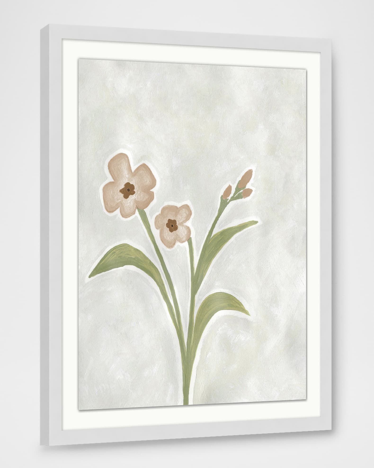 "Blushing Floral 4" Framed Giclee 1
