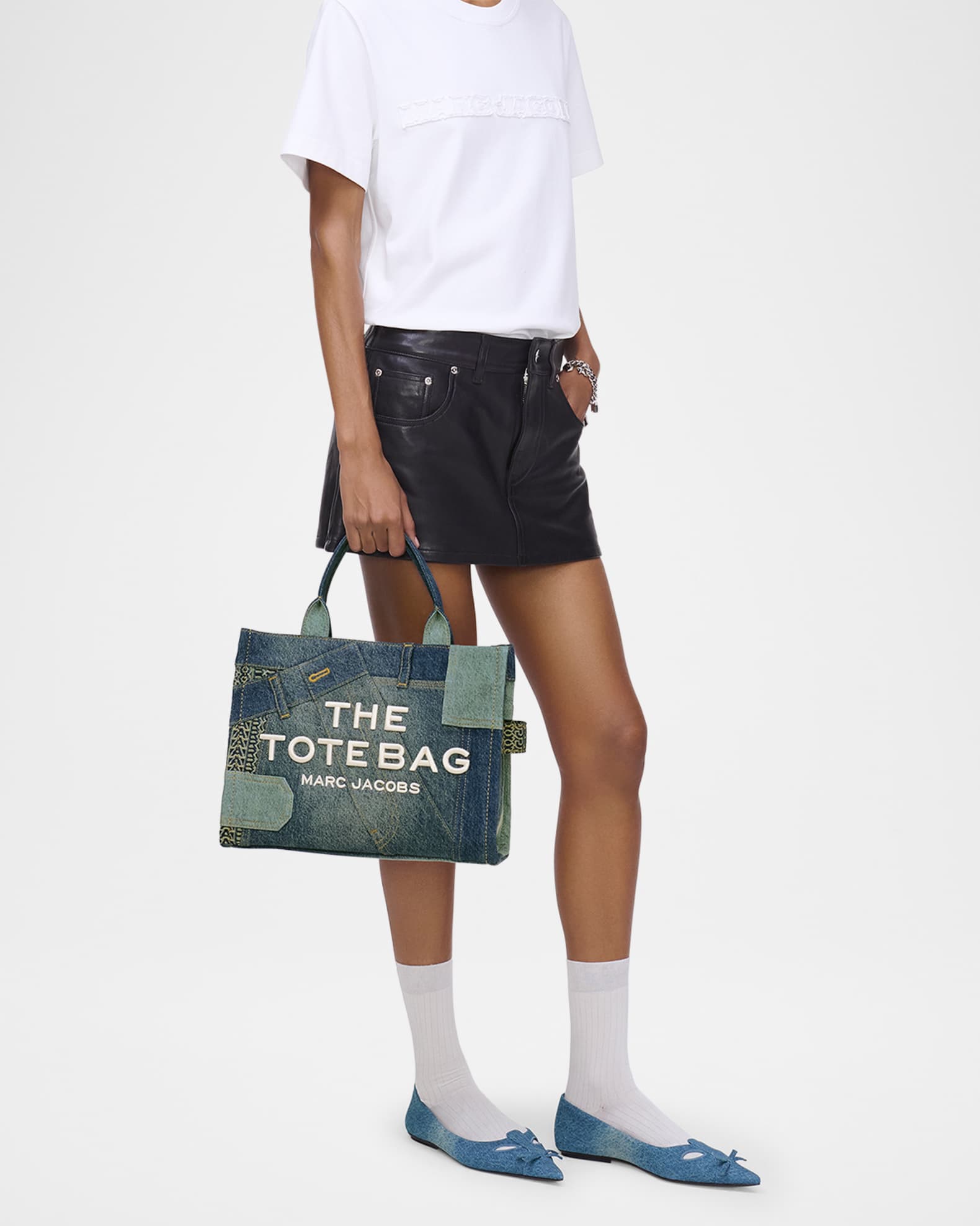 Marc Jacobs The Medium Patchwork Denim Tote Bag | Neiman Marcus