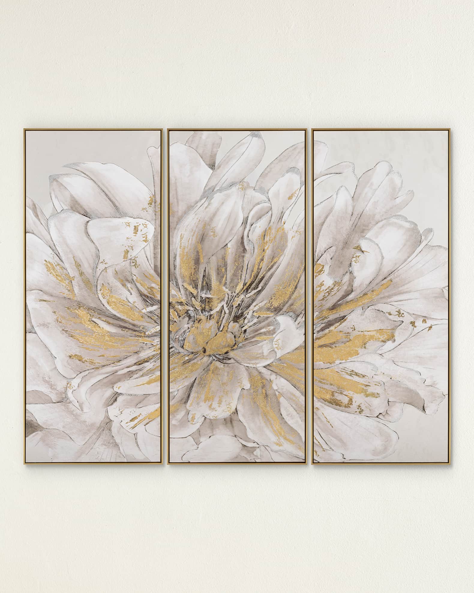 "Pristine Petals" Framed Giclees by Thomas Hazlehurst, Set of 3 0