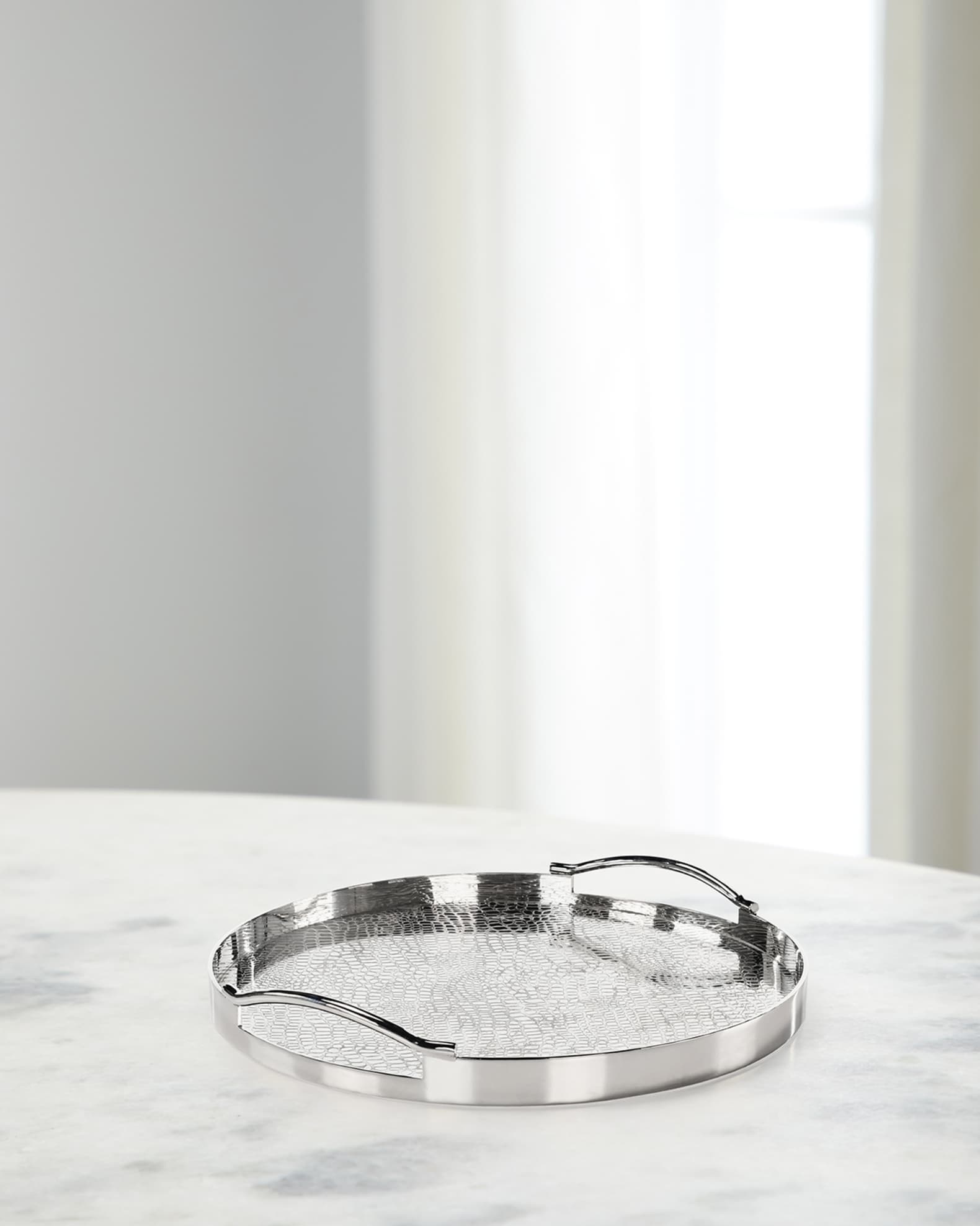 Silver Serpent Tray, Small Round 0