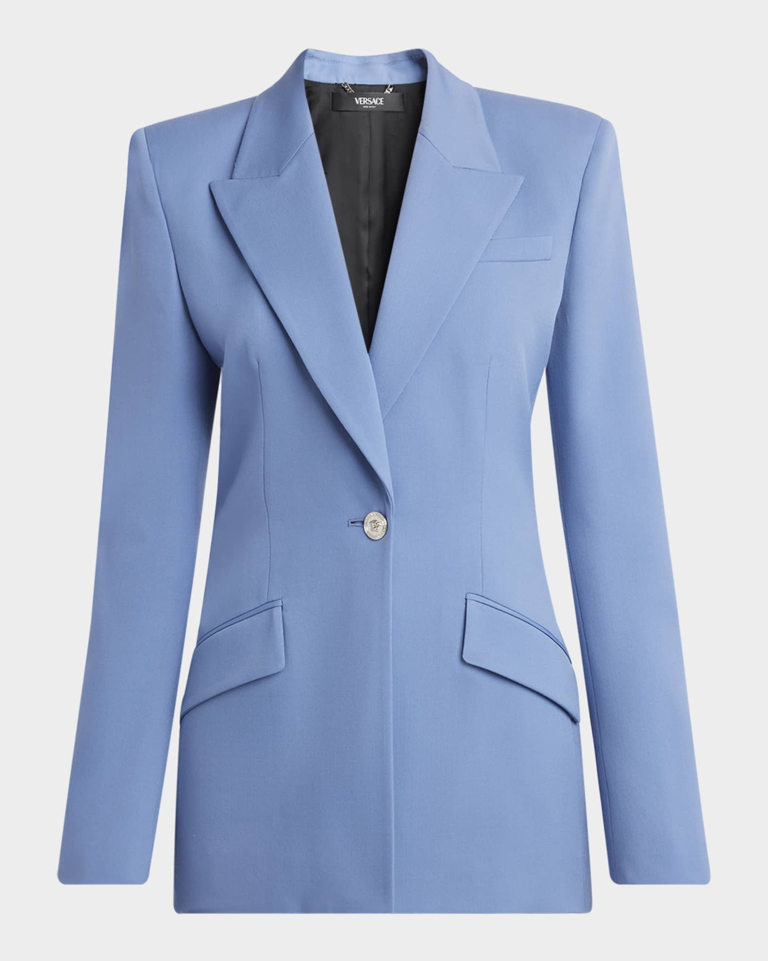 Wool Gabardine Single-Breasted Informal Jacket 0