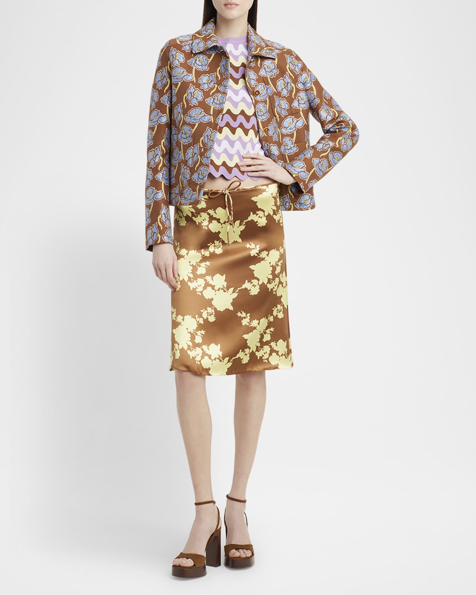Poppies Jacquard Informal Cloque Jacket 1