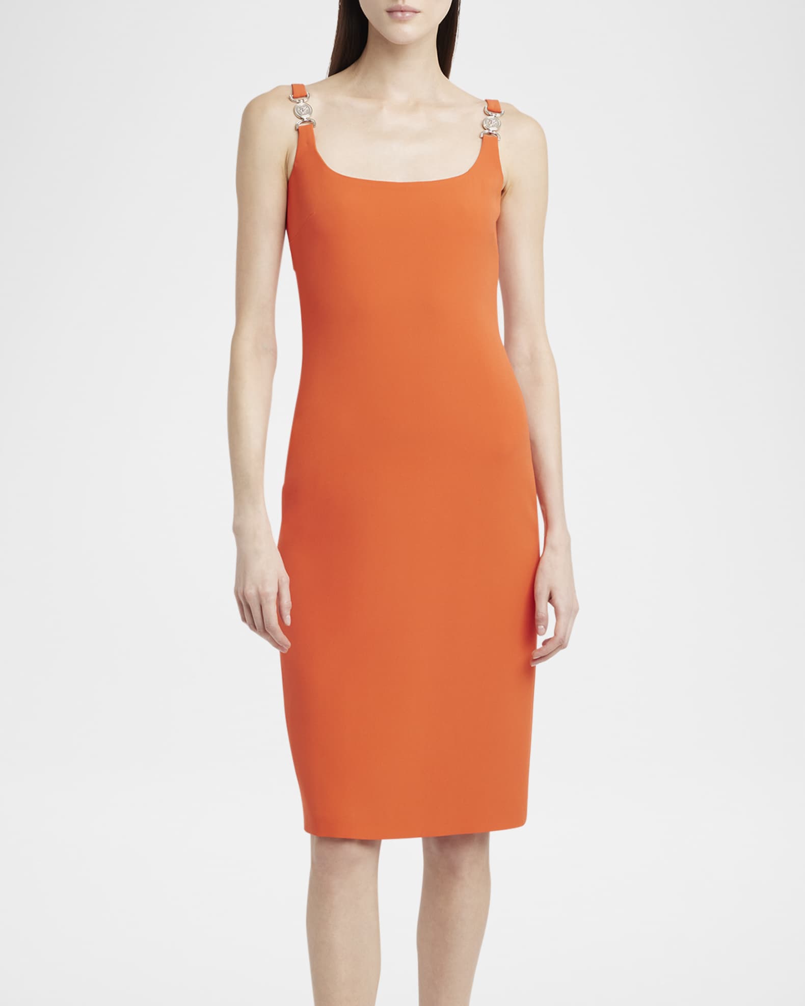 Scoop-Neck Sleeveless Techno Cady Stretch Dress 1