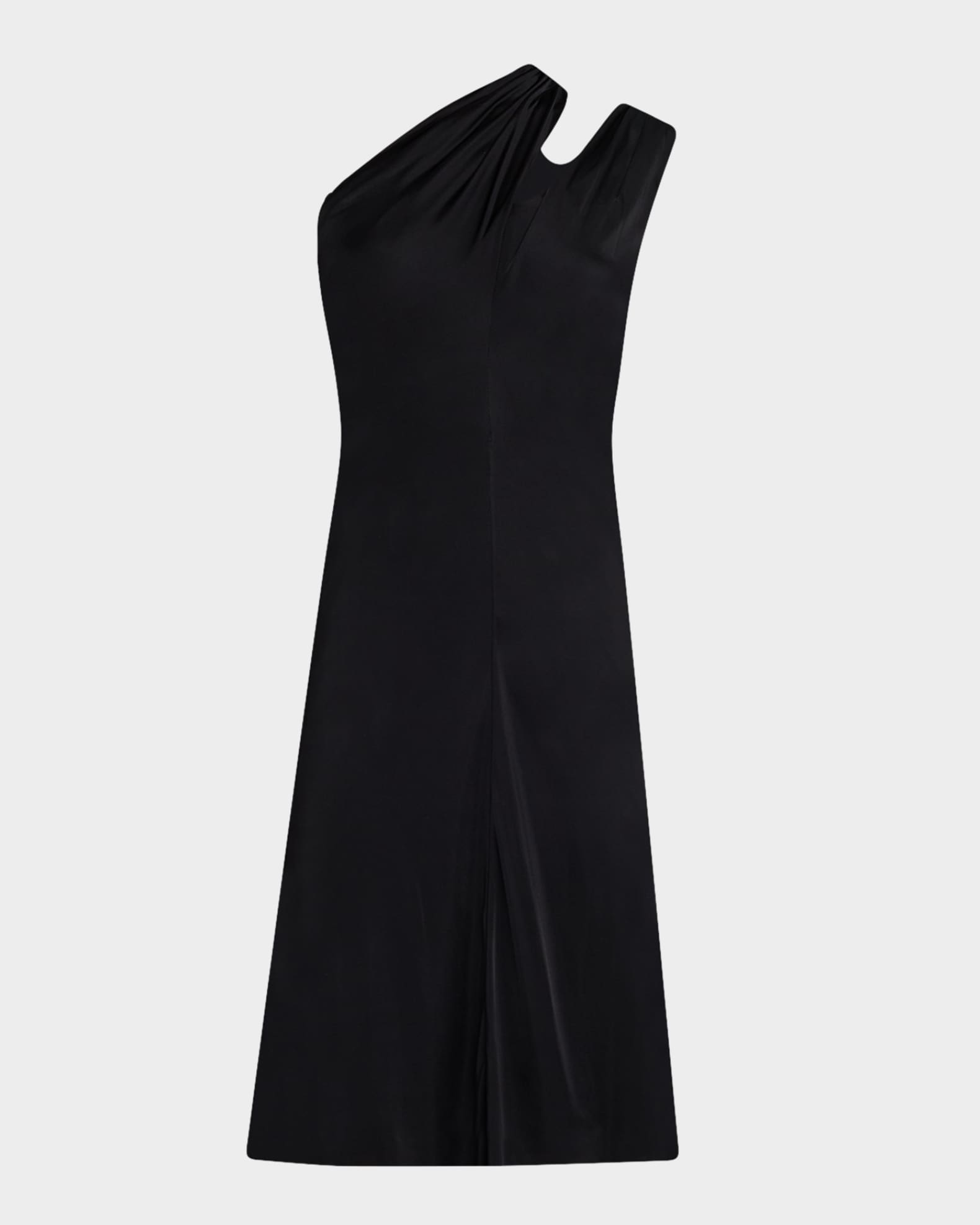Slash Cutout One-Shoulder Liquid Jersey Cocktail Dress 0