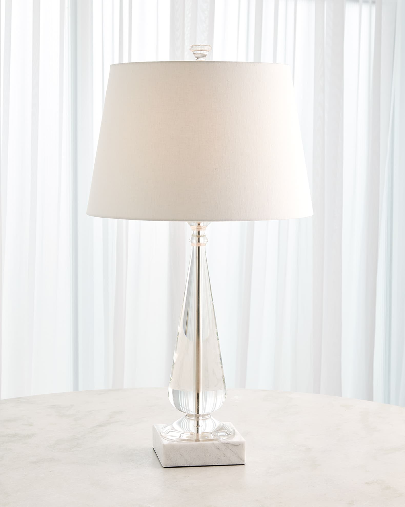 Tapered Crystal 34" Table Lamp 1