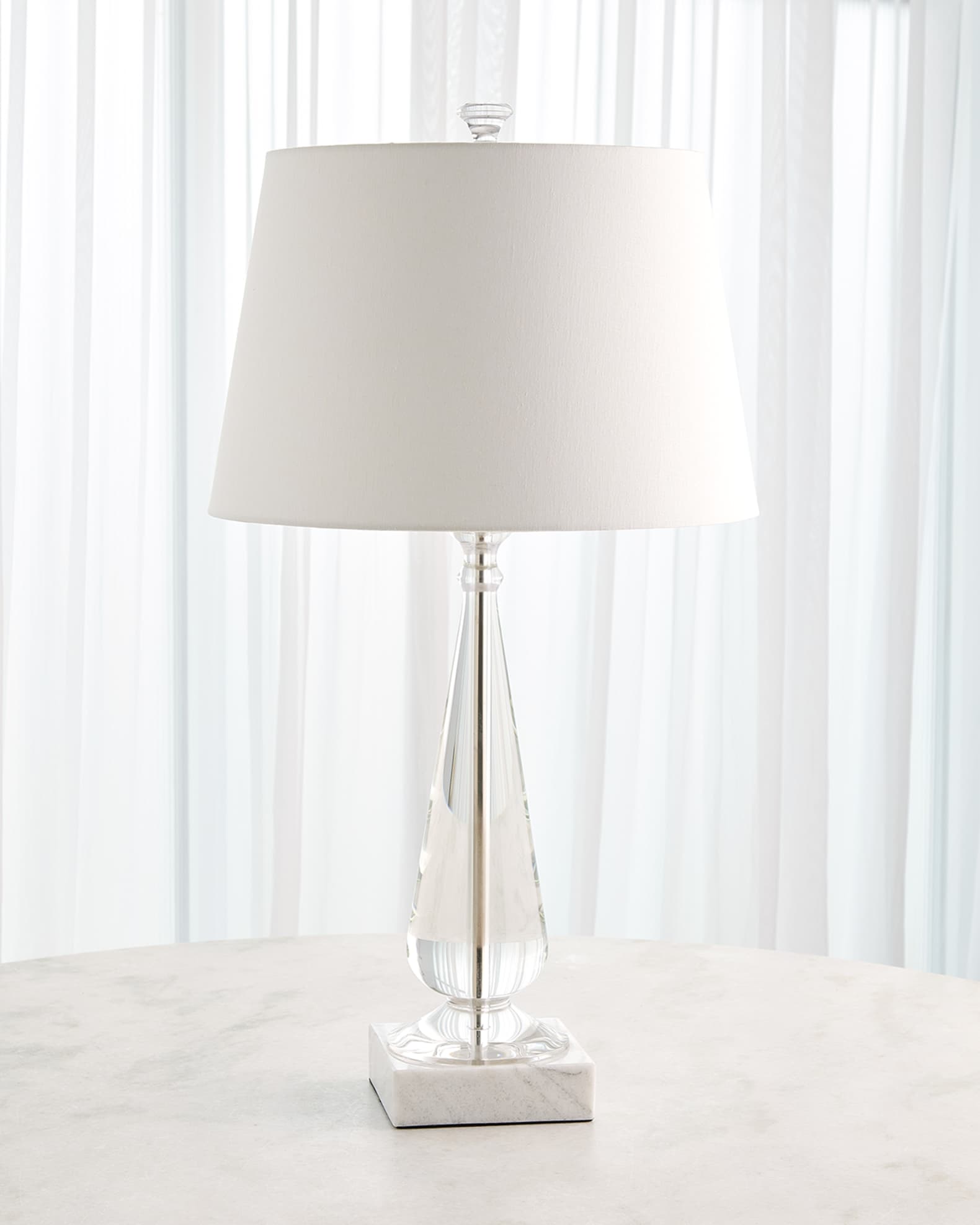 Tapered Crystal 34" Table Lamp 0