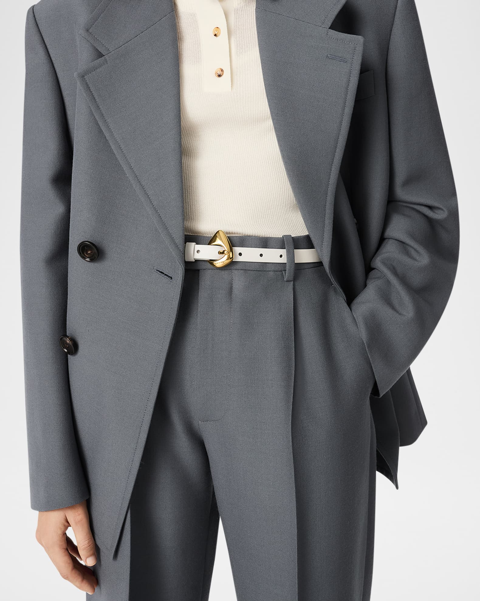 ベルト BOTTEGA VENETA Fin belt BOTTEGA VENETA Fin leather belt | NET-A-PORTER
