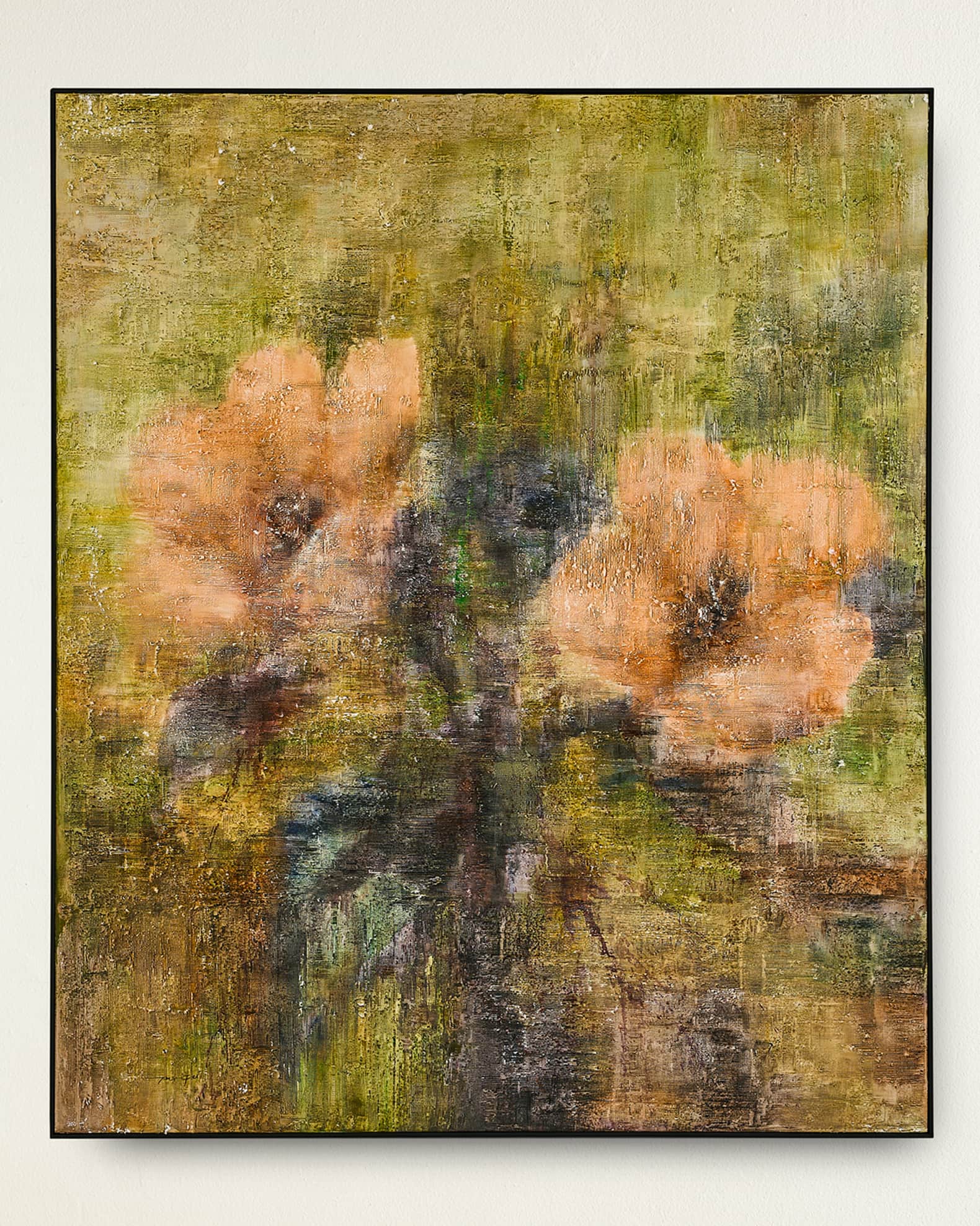 "Mist-Touched Blossoms" Original Oil Painting on Canvas by Teng Fei 0