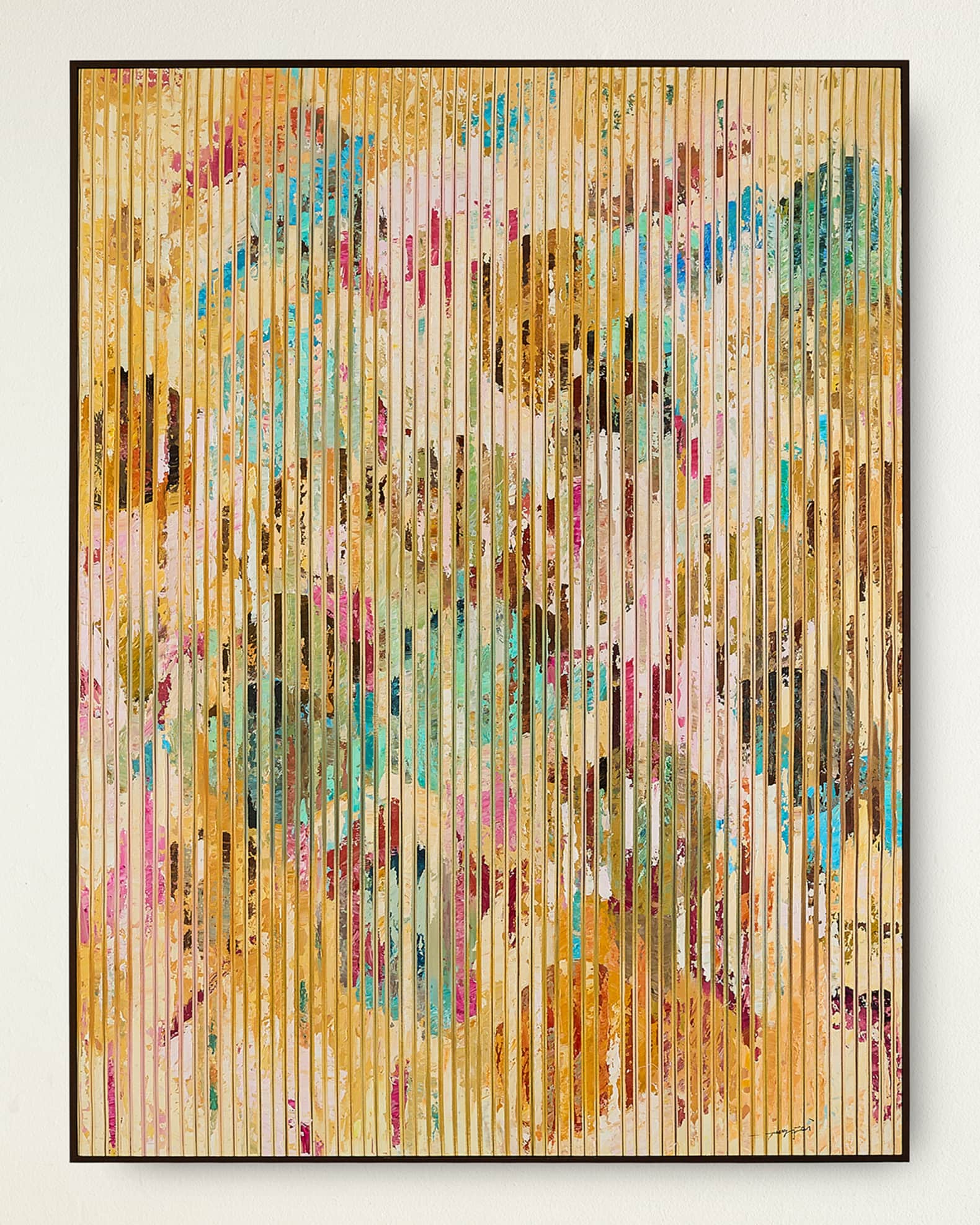  "Cascading Colors" Original Oil Painting on Canvas by Teng Fei 0