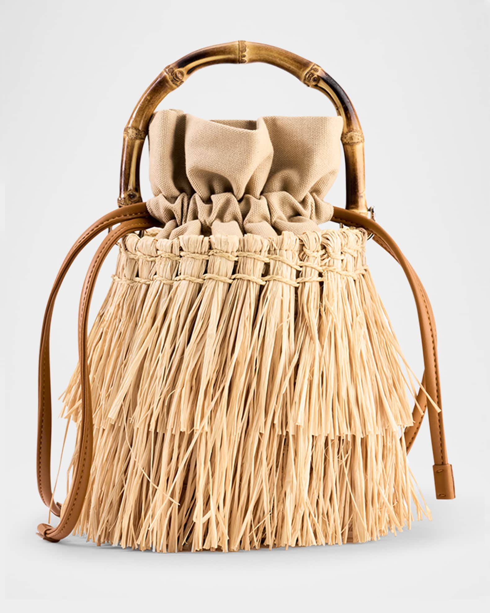 大量入荷 Bag Top-Handle Raffia Fringe Tiki SIMONMILLER | Marcus Neiman バッグ