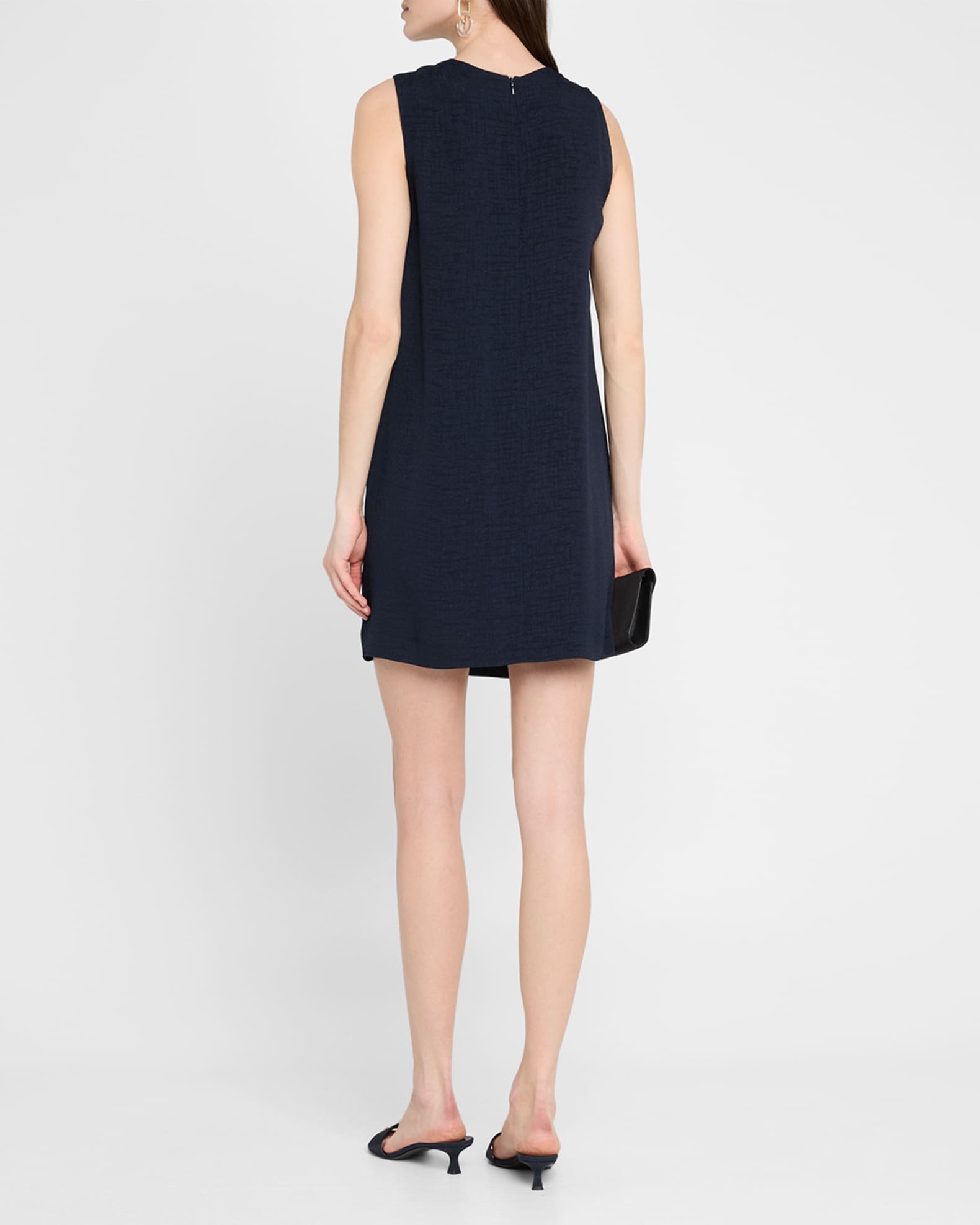 Sleeveless Front-Slit Tunic Mini Dress