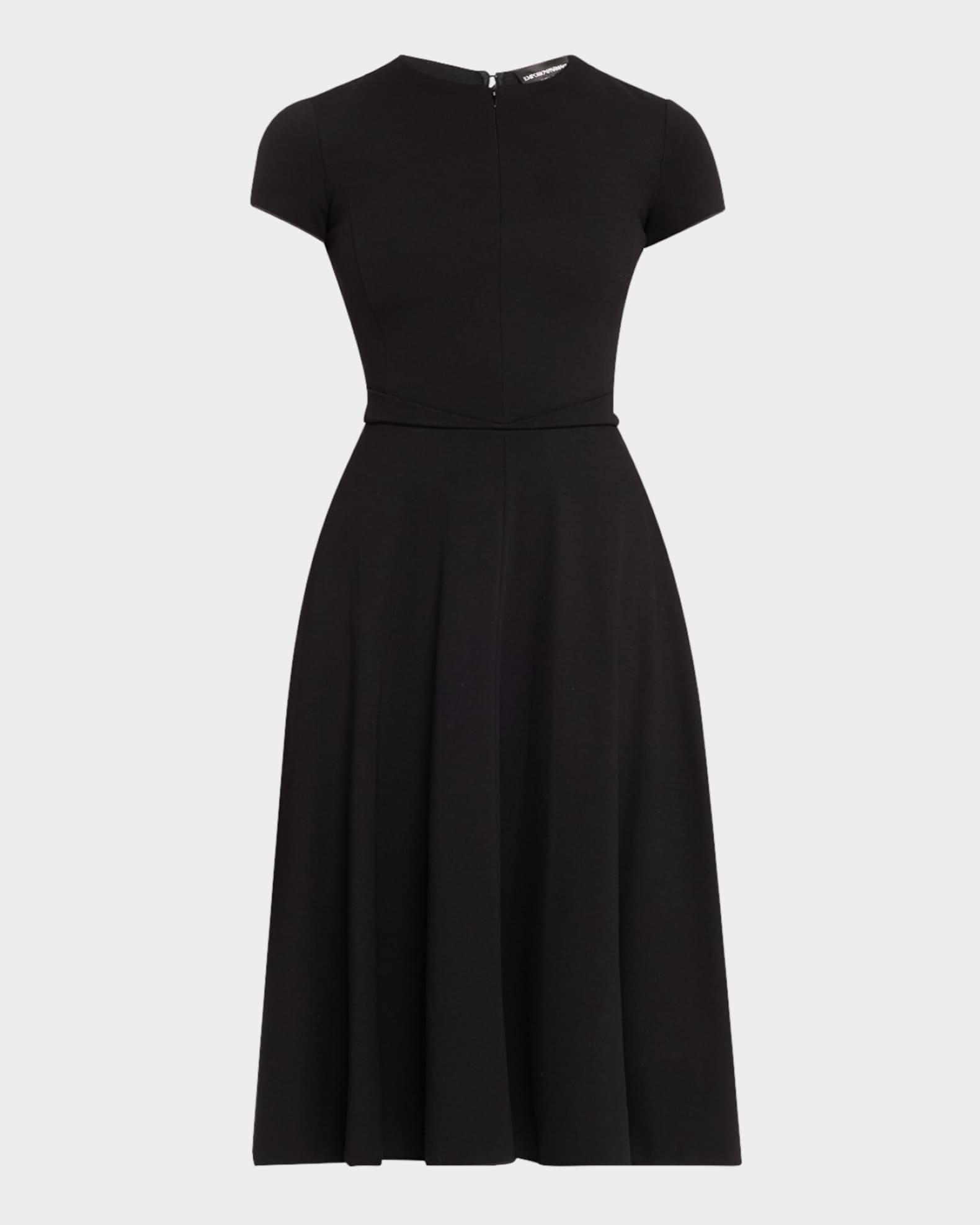 Zip-Front Milano Jersey Midi Dress 0