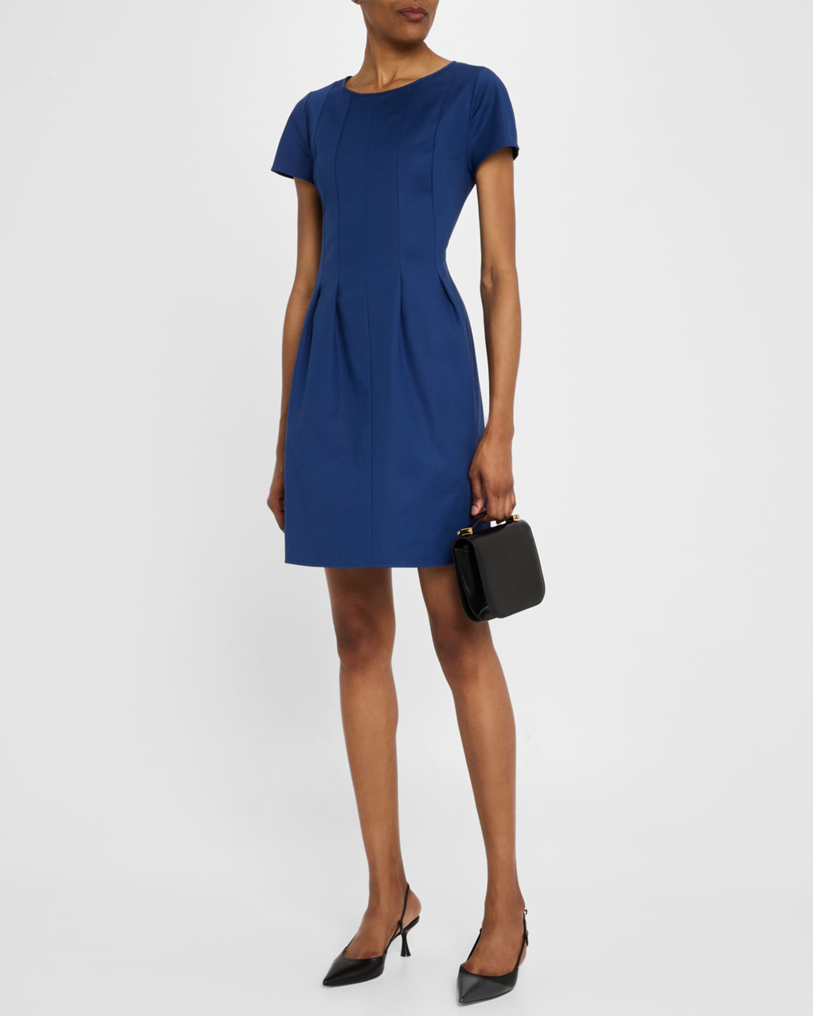 slim fit dress slacks Sapphire Bloom Sky Blue Fit & Flare Mini Dress main image 1