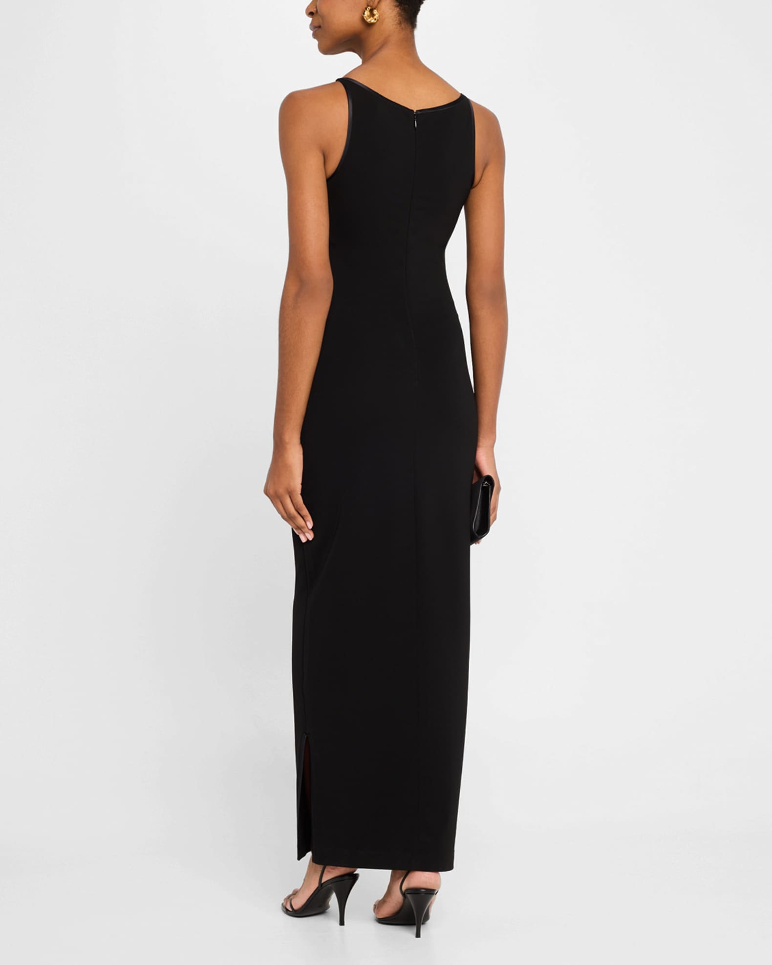 Emporio Armani Sleeveless Scoop-Neck Bodycon Maxi Dress | Neiman Marcus