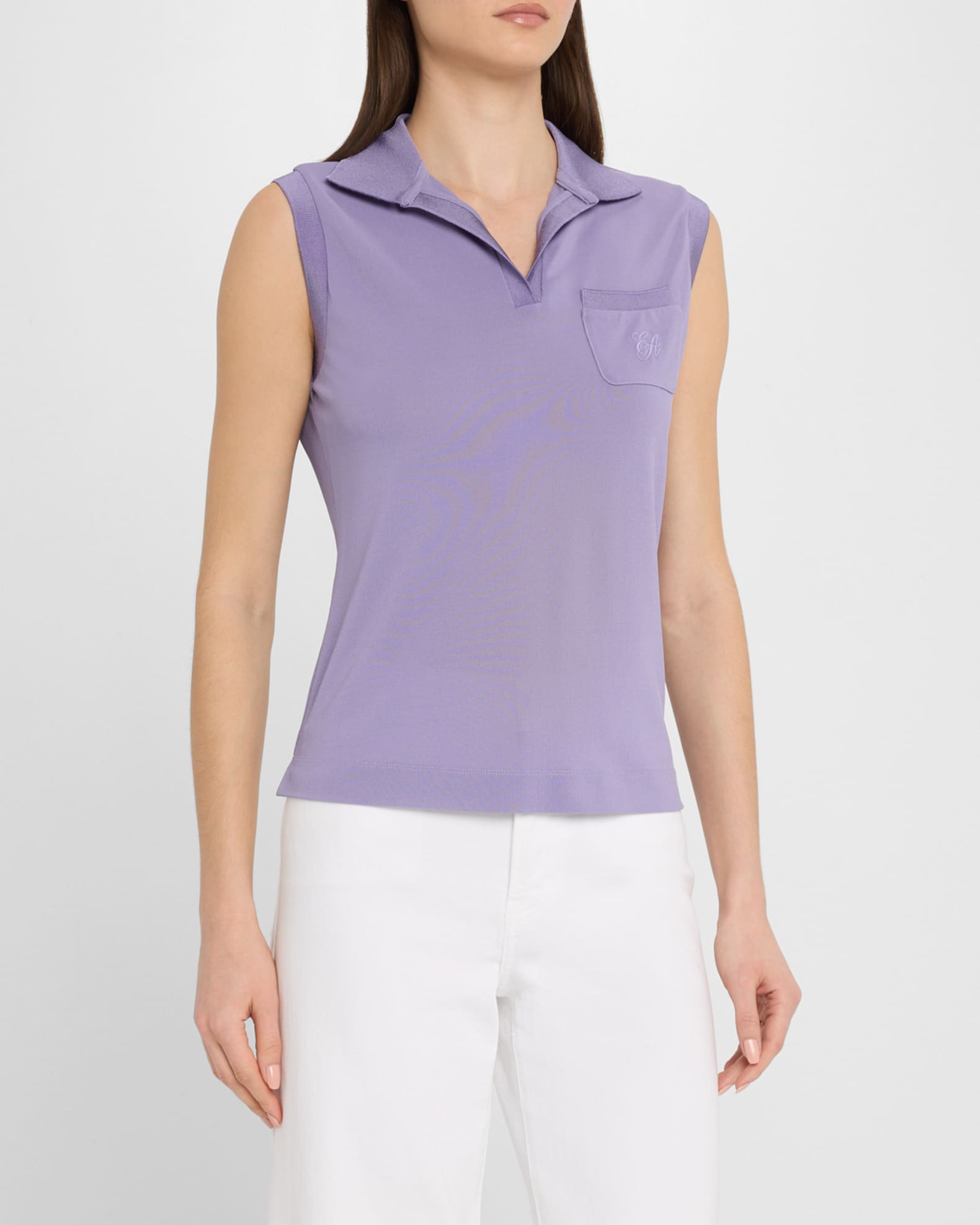 Sleeveless Pique Polo 1