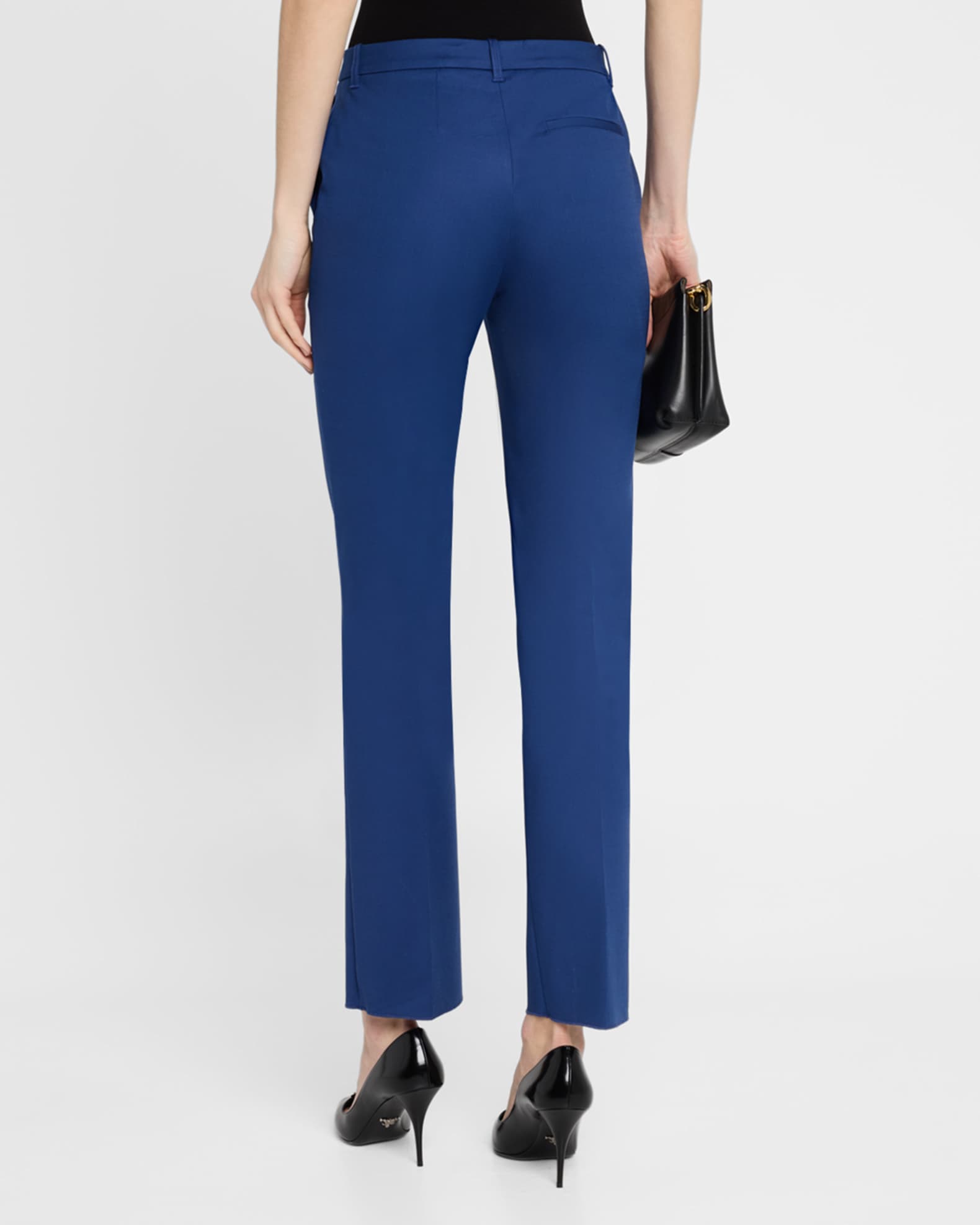 パンツ EMPORIO ARMANI Women Straight Pants EW000737AF14857UB081 BLU Emporio Armani Cotton Couture Cropped Slim Trousers | Neiman