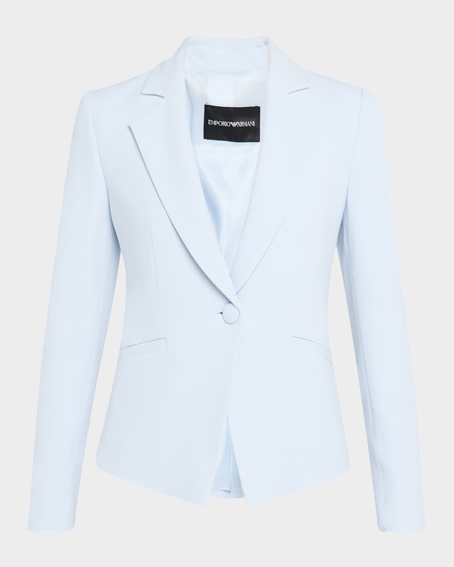 Single-Button Cady Crepe Blazer 0