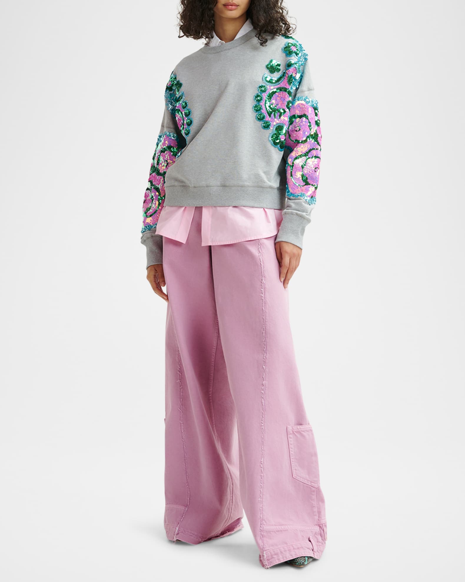 Hecrazy Embroidered Sweatshirt  1