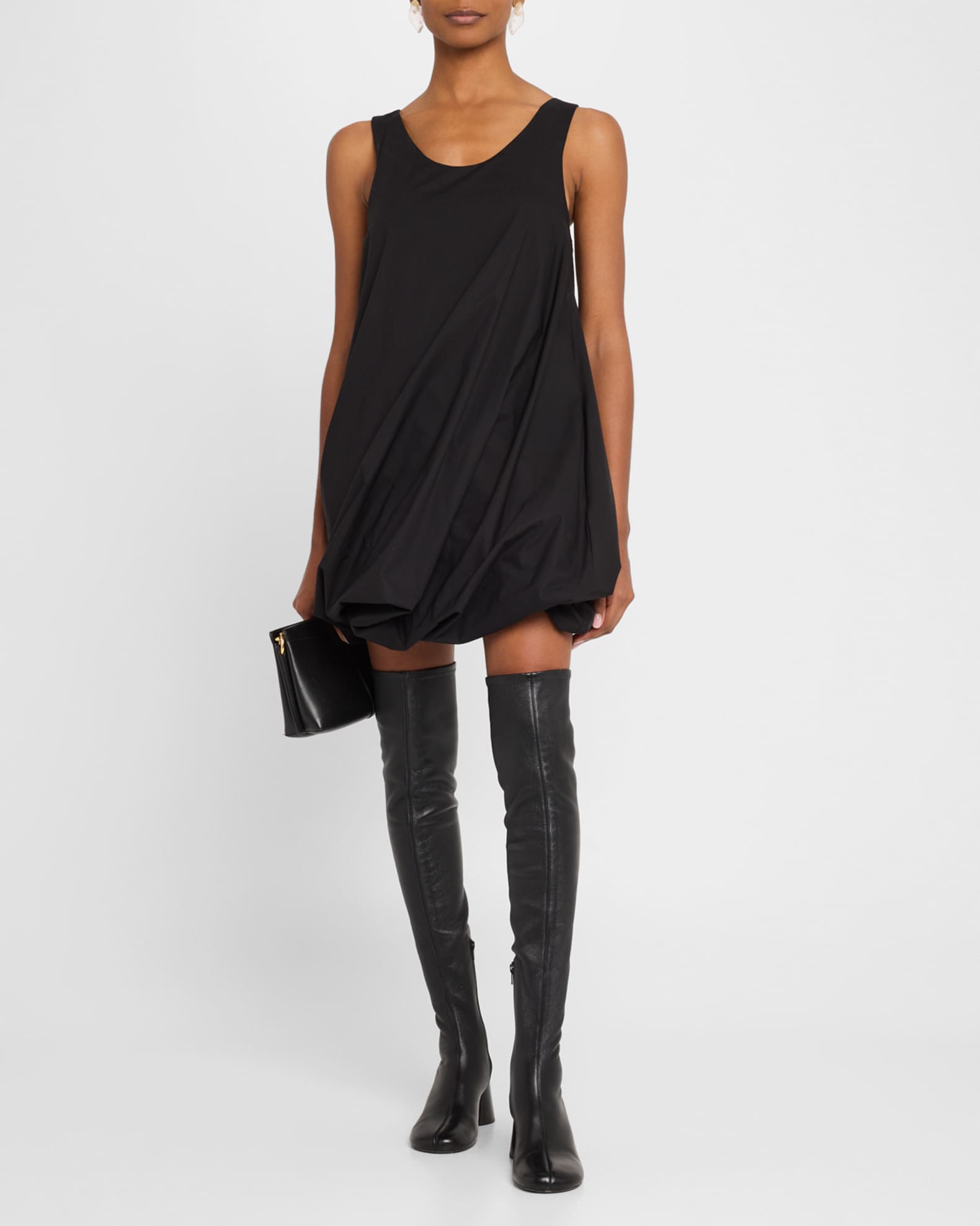 Twisted Bubble-Hem Mini Tank Dress 1