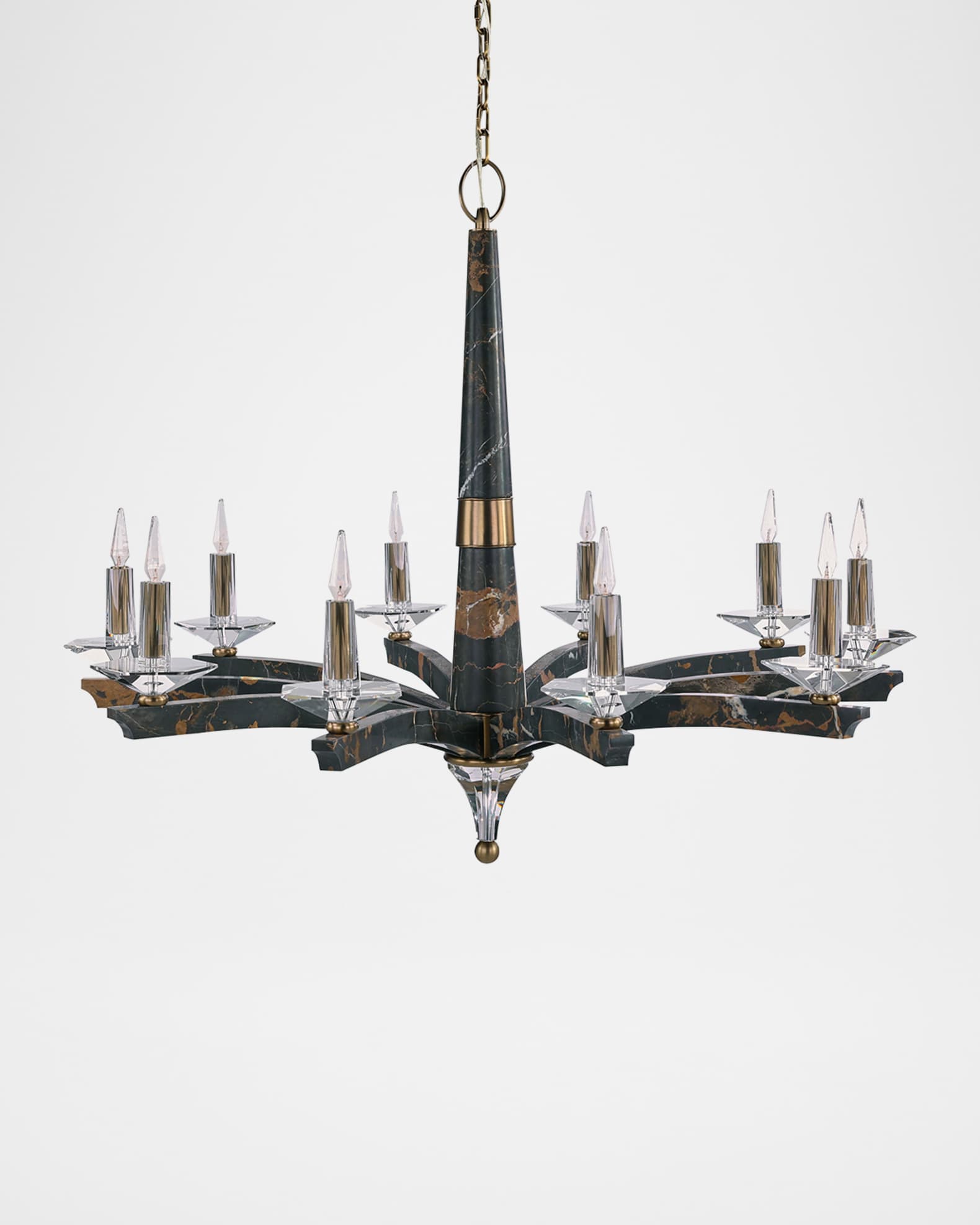 Inverness 10-Light Marble Chandelier, 53" Round 0