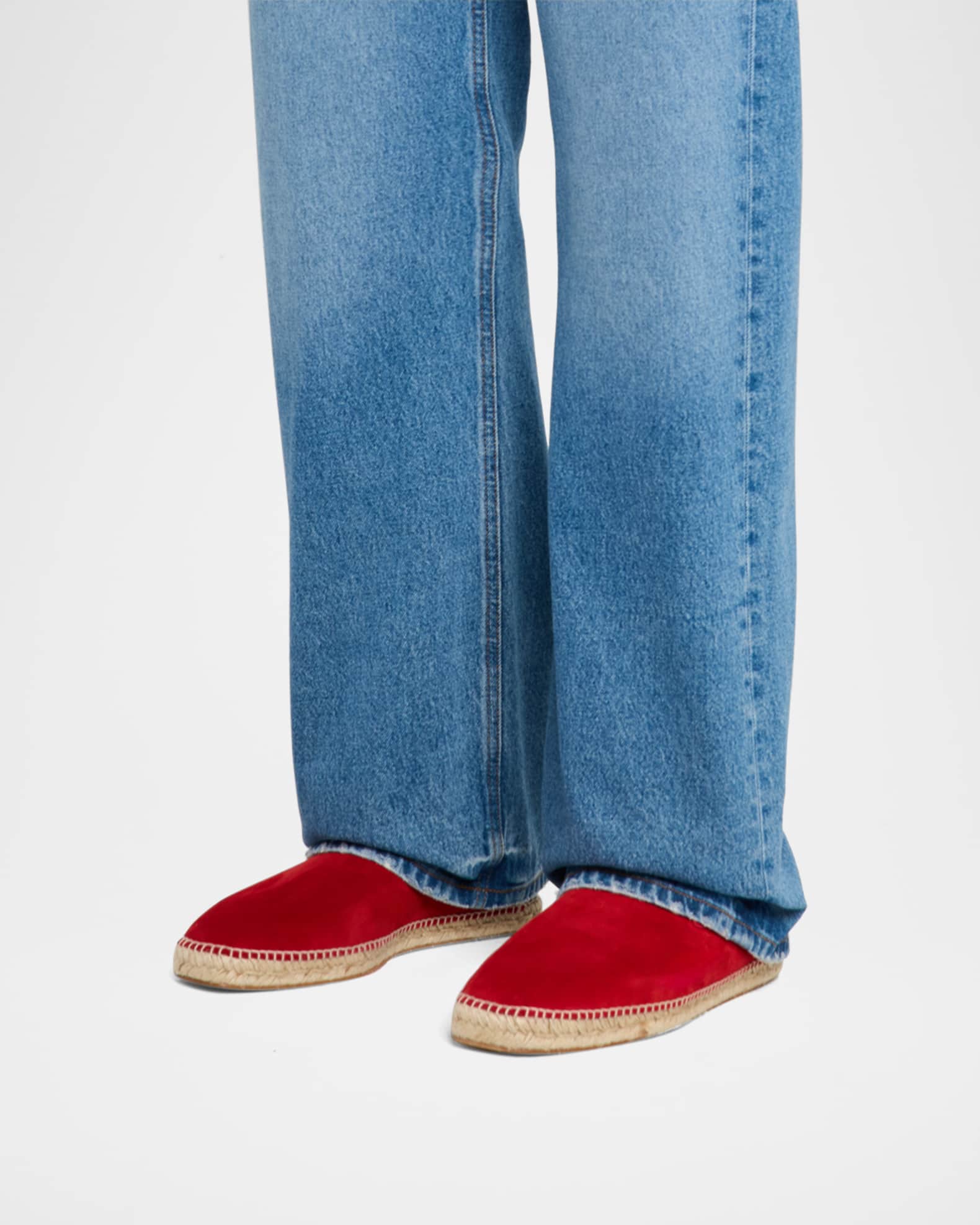 Men's Suede Espadrille Slides 1