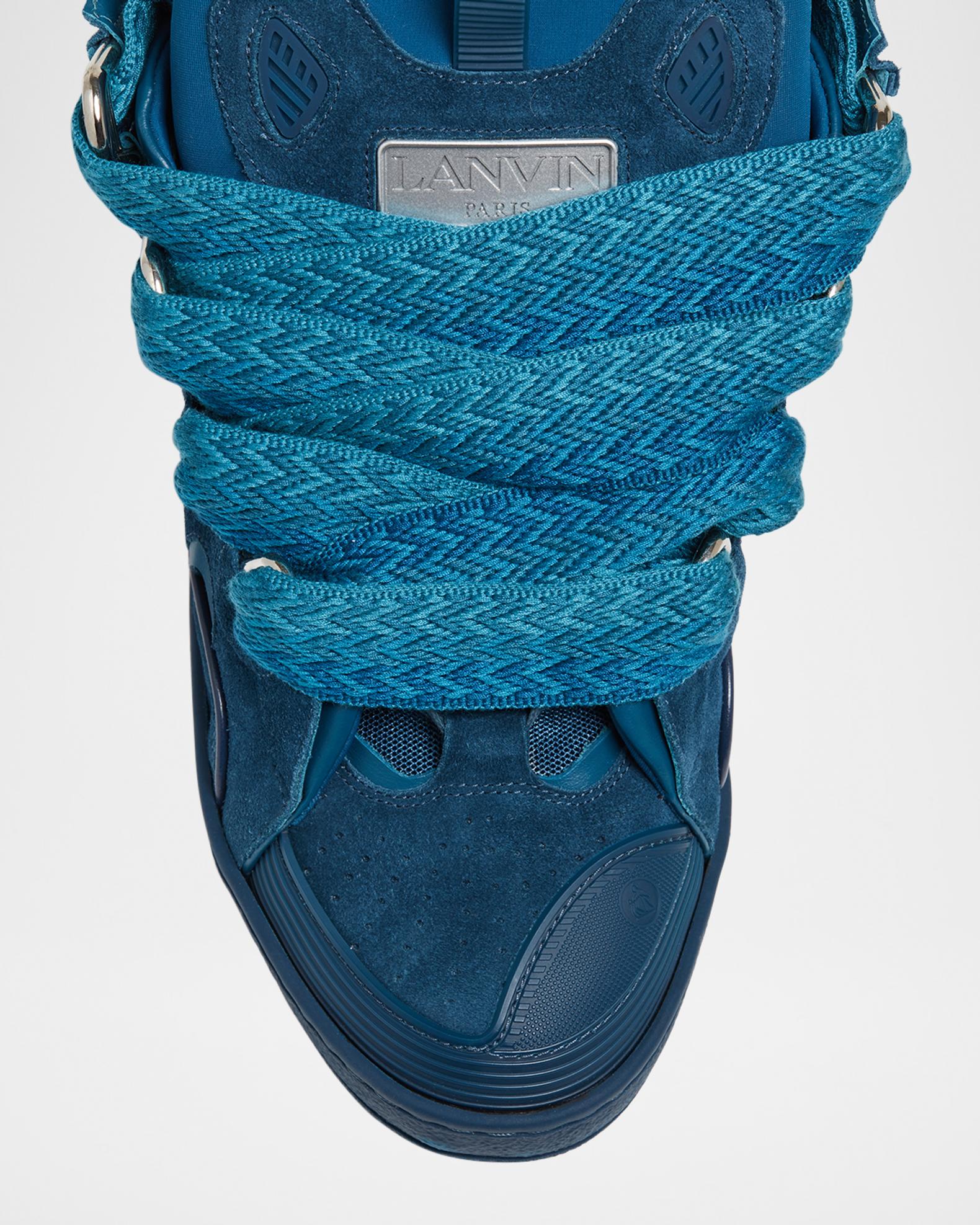 Lanvin Blue Suede Mens Tennis Shoes Blue designer shoes for men | Lanvin main image 3