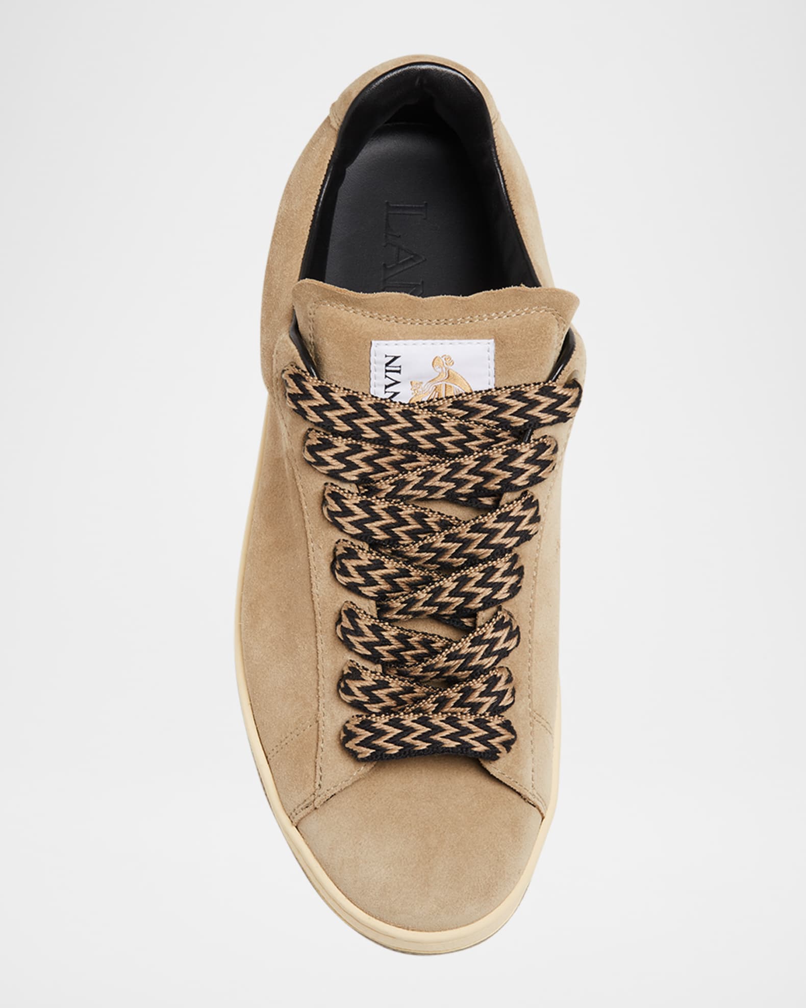 Lanvin Men's Curb Lite Leather Low-Top Sneakers | Neiman Marcus