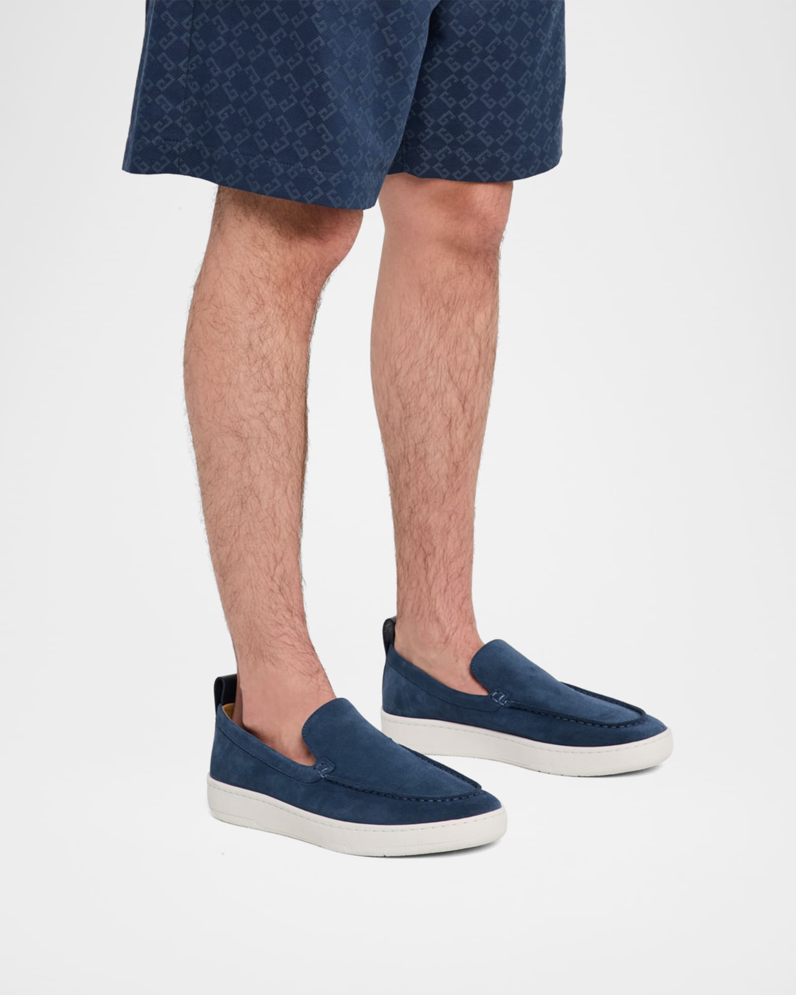 Men's Suede Rubber-Sole Loafers 1