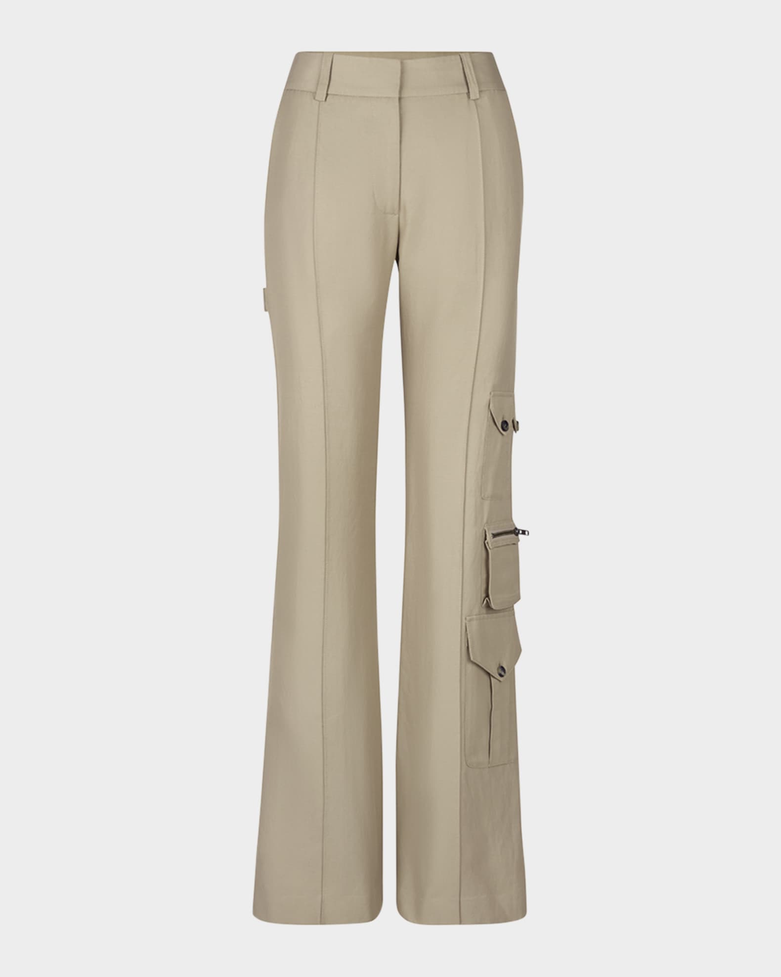 Wide-Leg Cargo Trousers 0