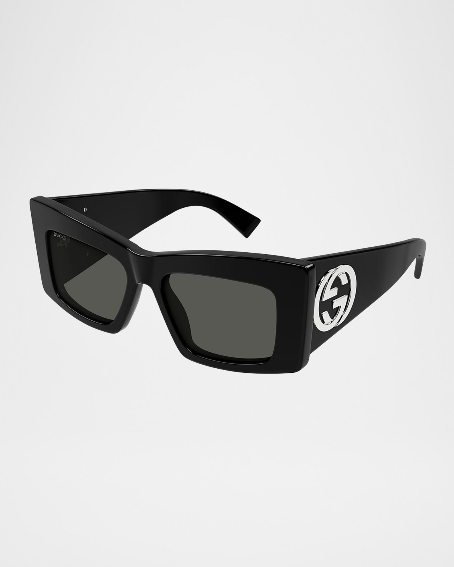 Gucci Black Gloss Oversized Butterfly Sunglasses Gucci Recycled Acetate Butterfly Sunglasses | Neiman Marcus main image 2