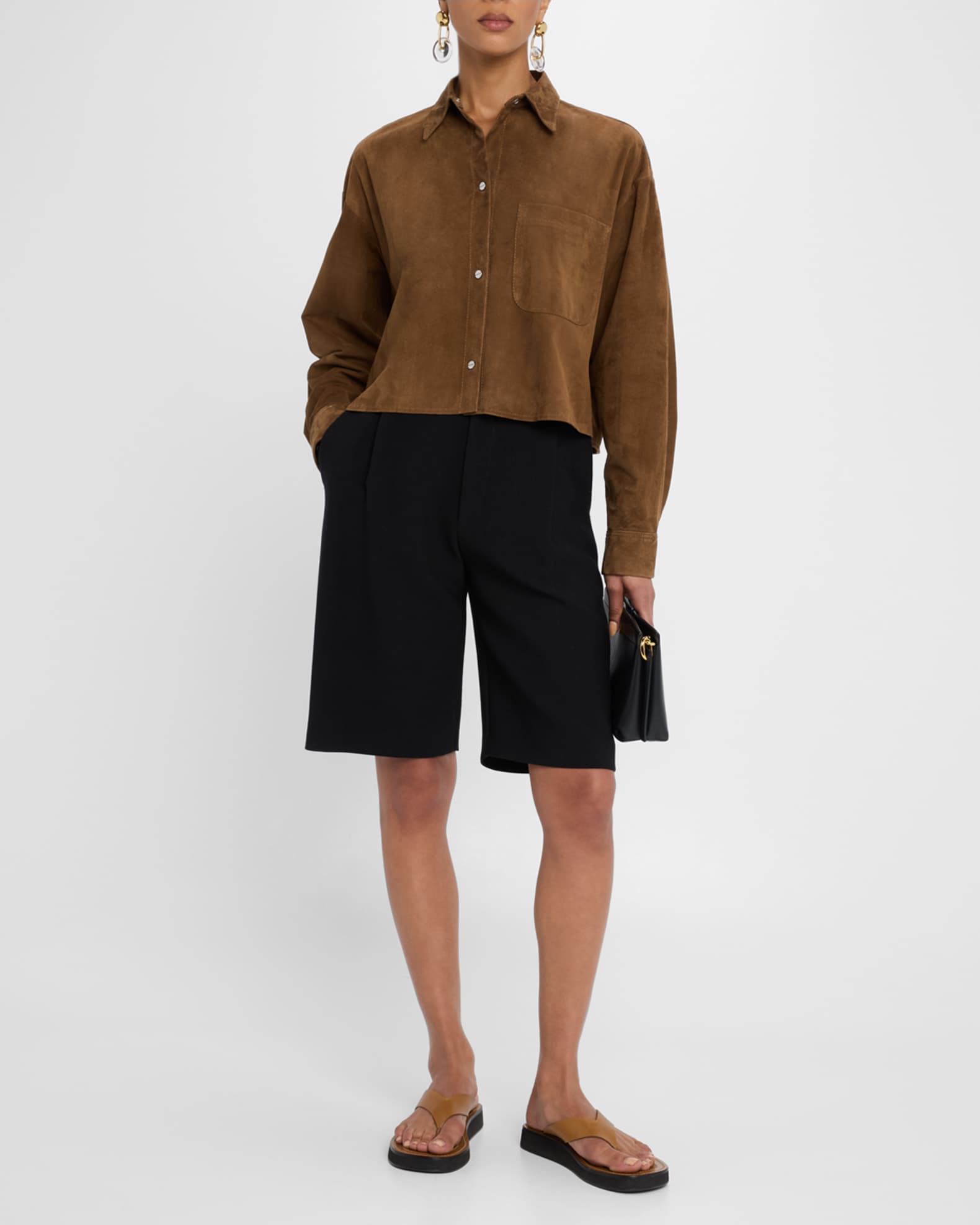 Little Big Joe Suede Button-Front Shirt  1