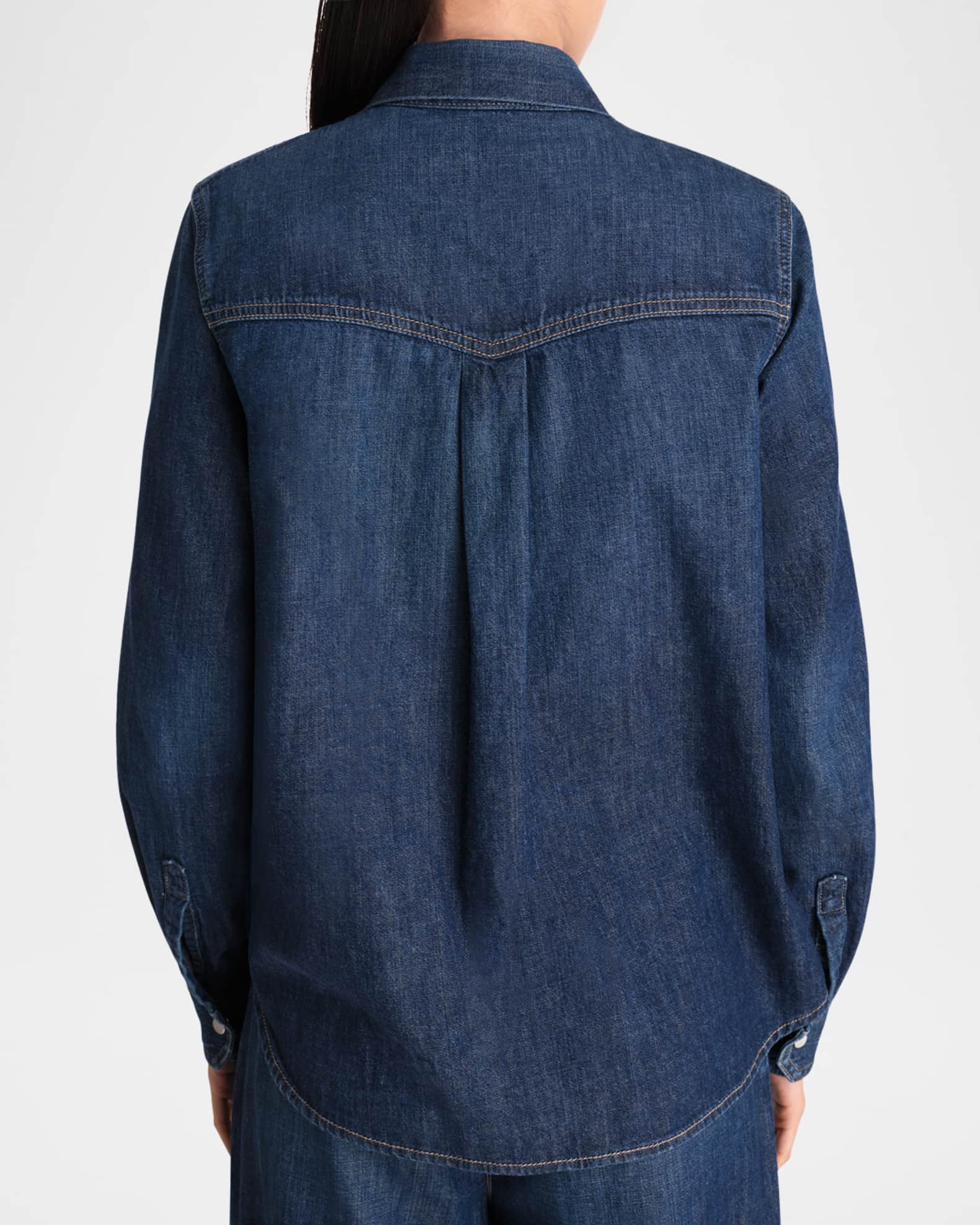 Ranchers Daughter Denim Tie-Neck Shirt  1