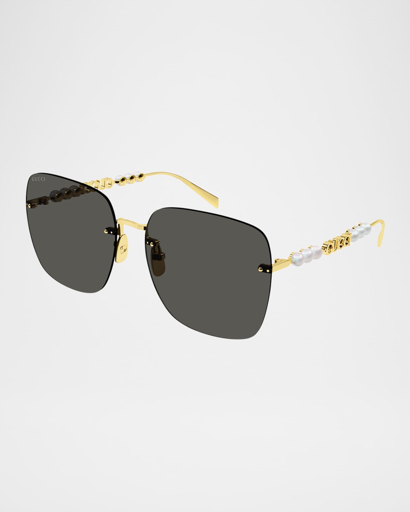 Gucci Metal Rectangle Sunglasses | Neiman Marcus