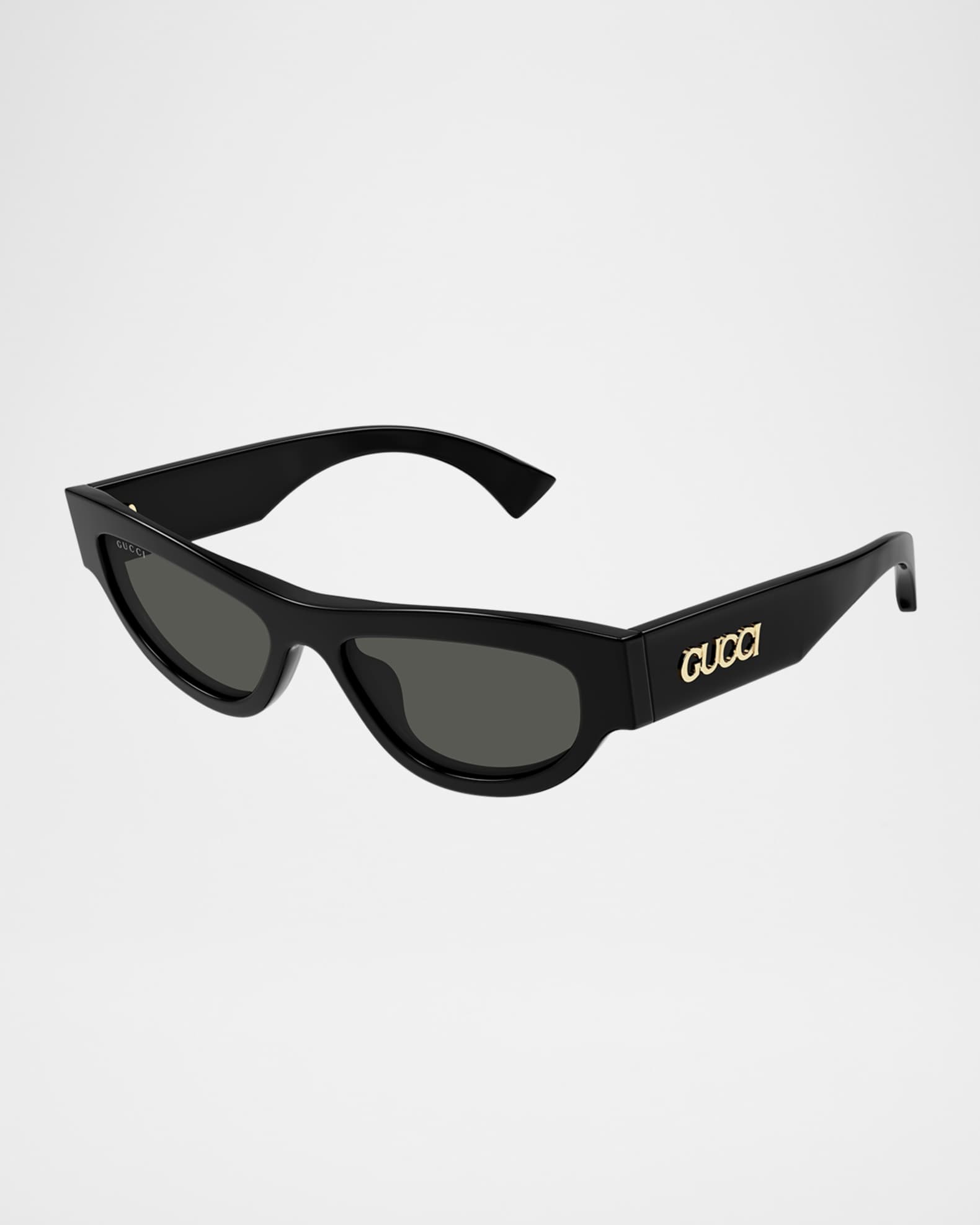 Gucci Logo Acetate Cat-Eye Sunglasses | Neiman Marcus